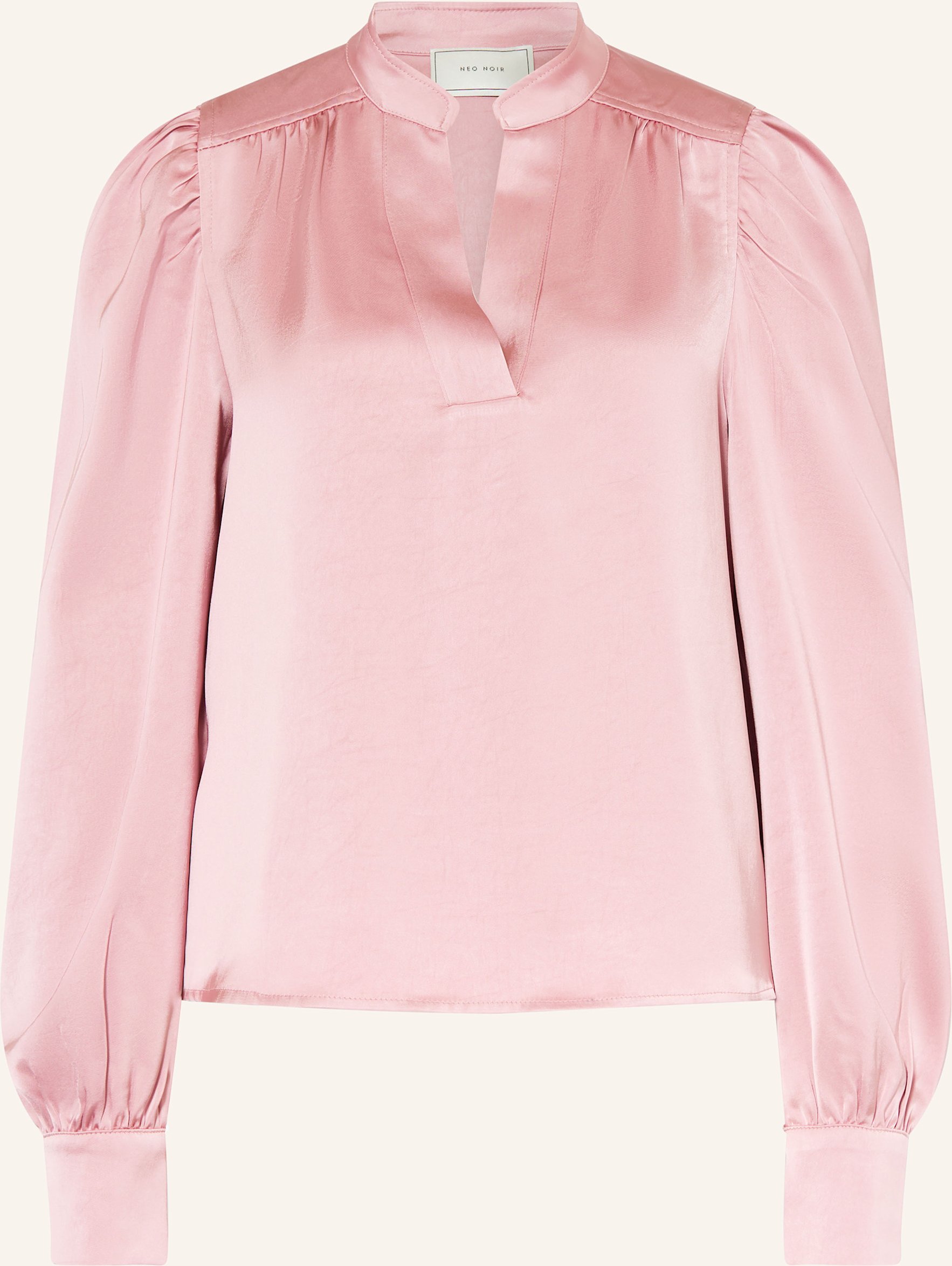 Neo Noir Blusenshirt Rosslyn Aus Satin pink