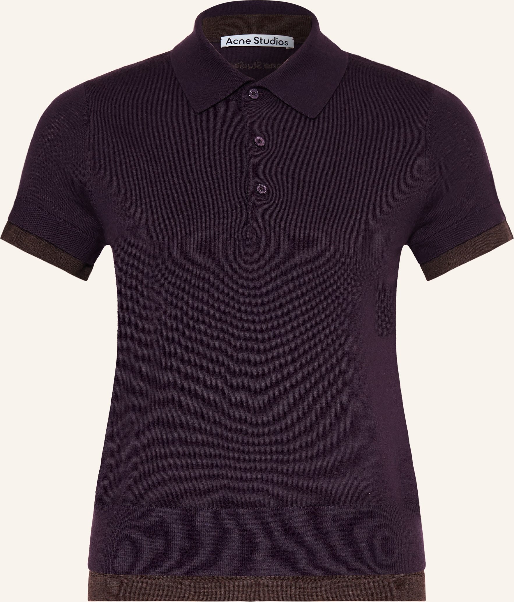 Acne Studios Strick-Poloshirt lila