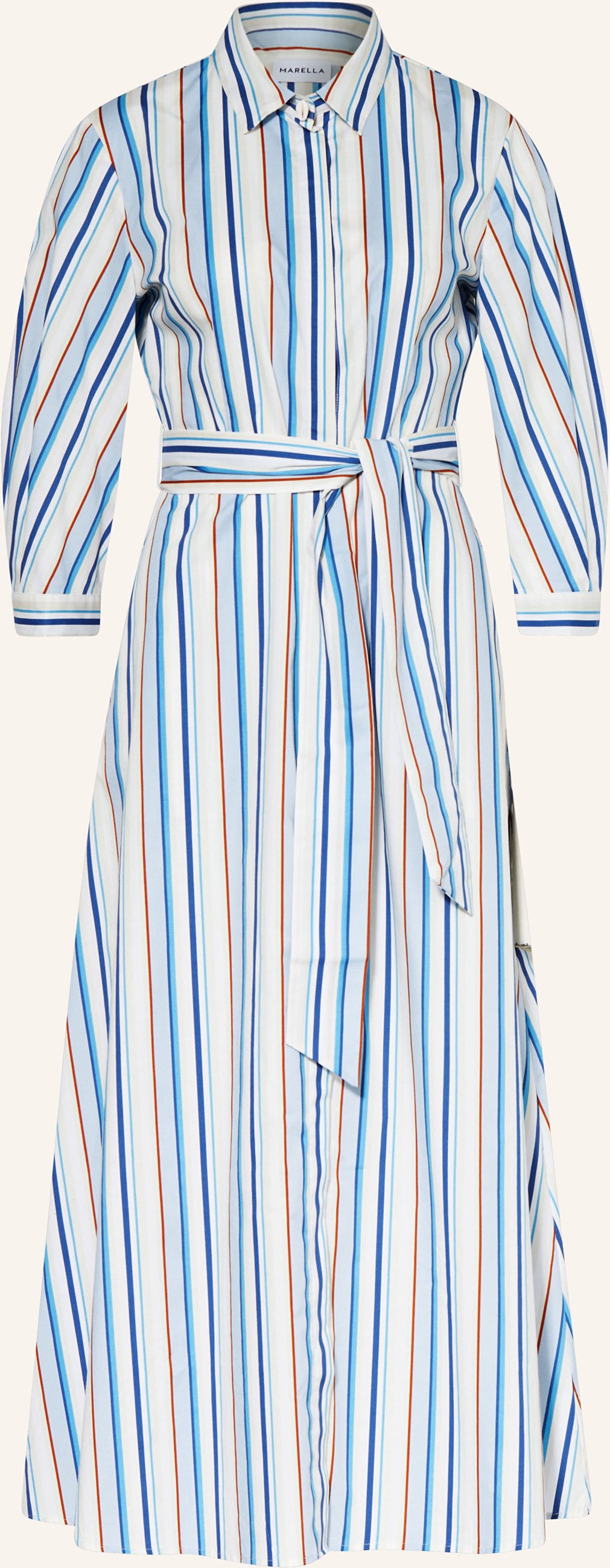 Thumbnail - Marella Hemdblusenkleid Jutta Mit 3/4-Arm blau