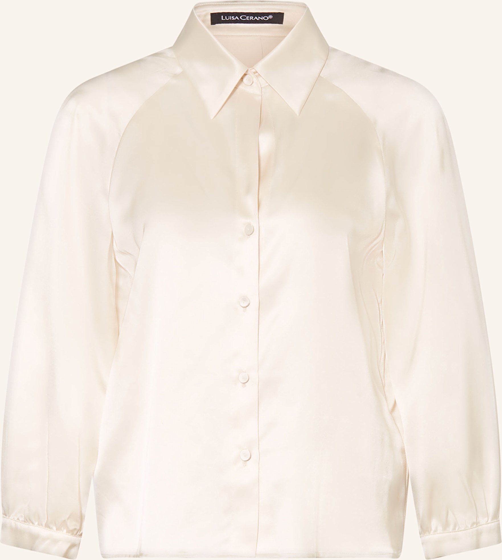 Luisa Cerano Hemdbluse Aus Seide weiss