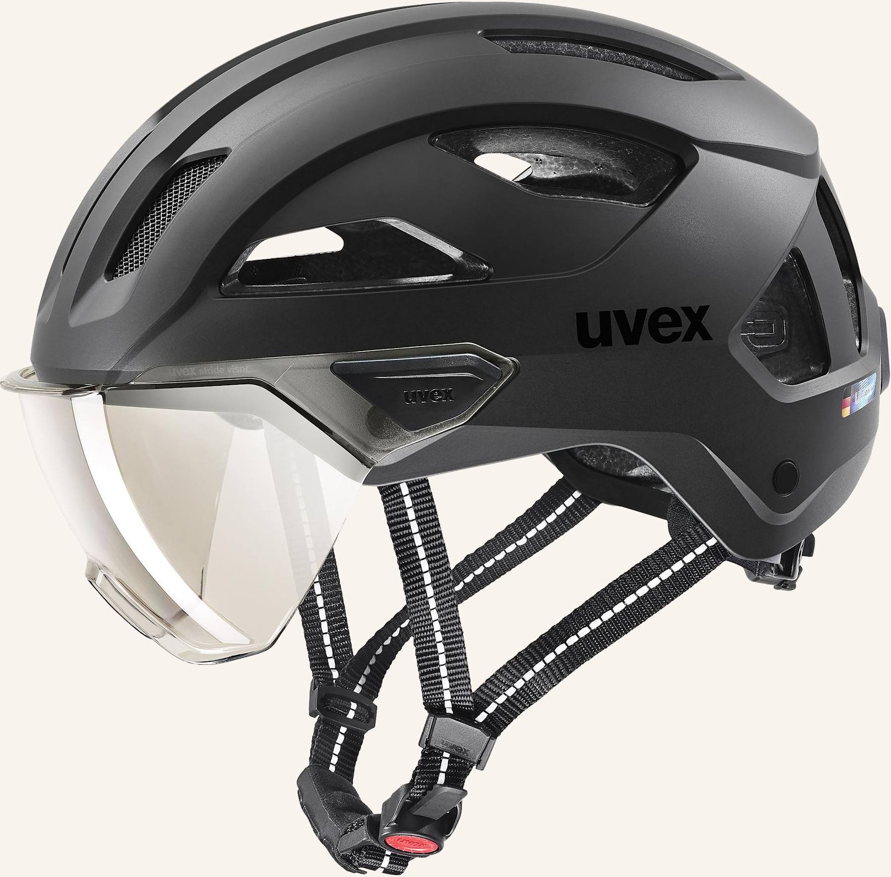 Uvex Fahrradhelm Stride Visor schwarz