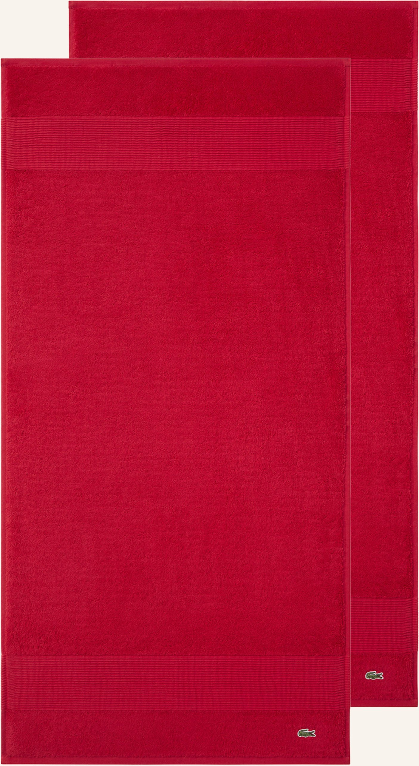 Lacoste Handtuch 2er Set Llecroco rot