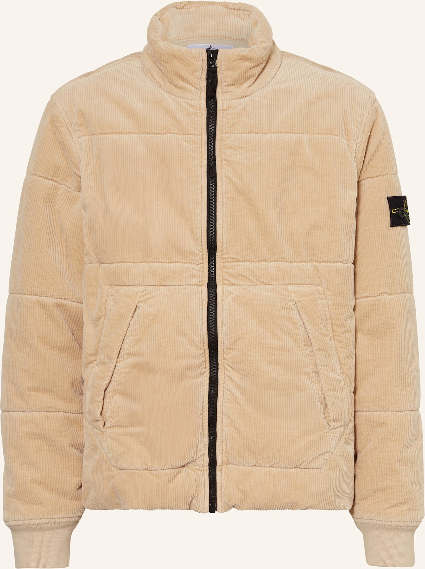 Stone Island Junior Steppjacke Aus Cord beige