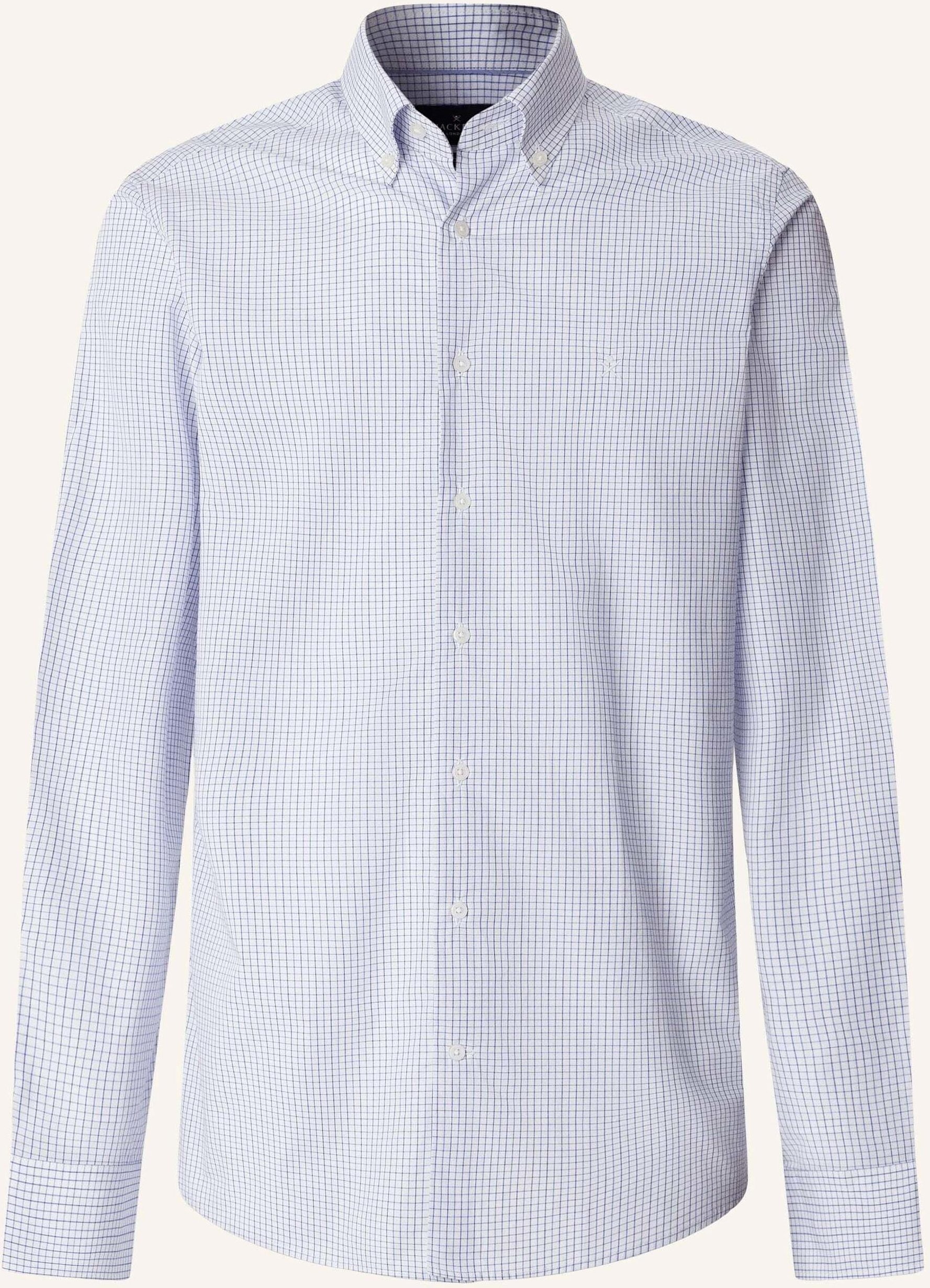 Hackett London Freizeithemd City Tattersall blau
