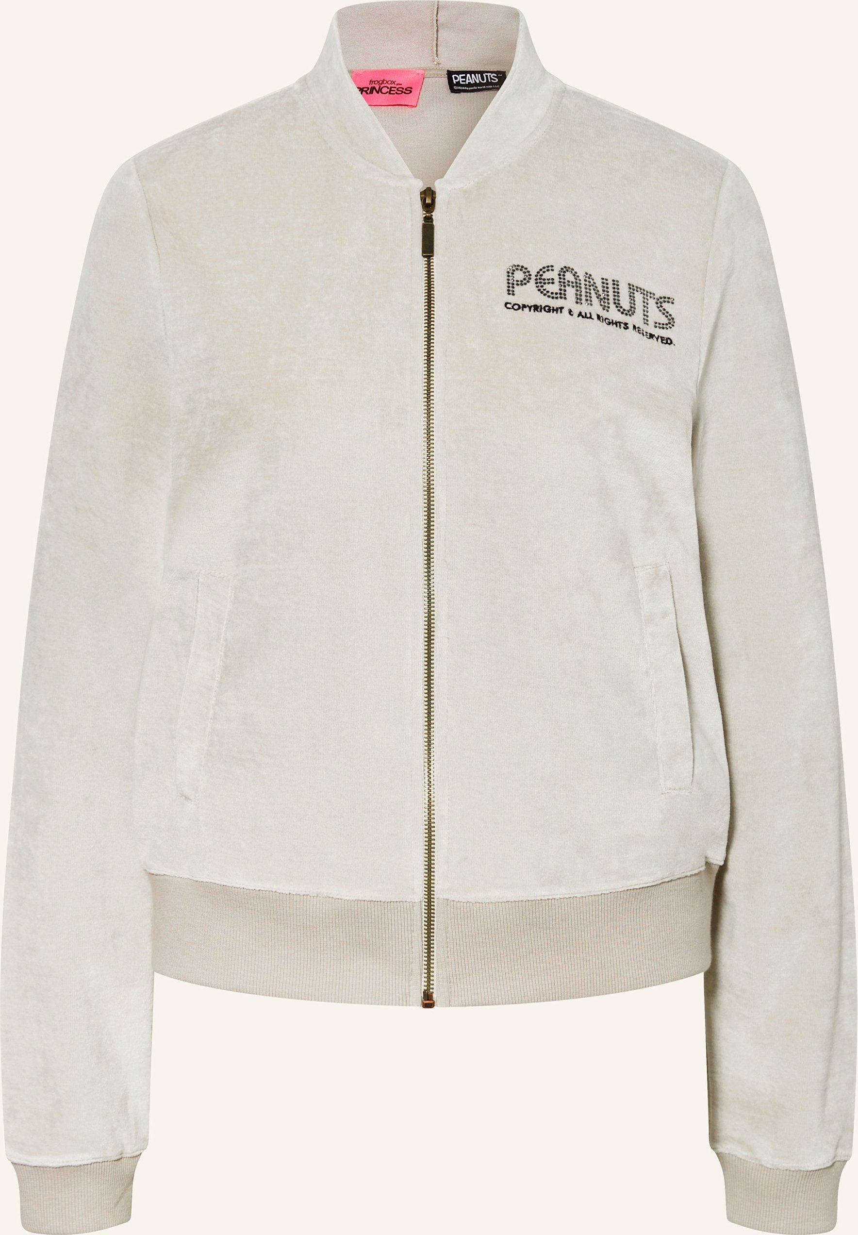 Frogbox Nickijacke Mit Schmucksteinen beige