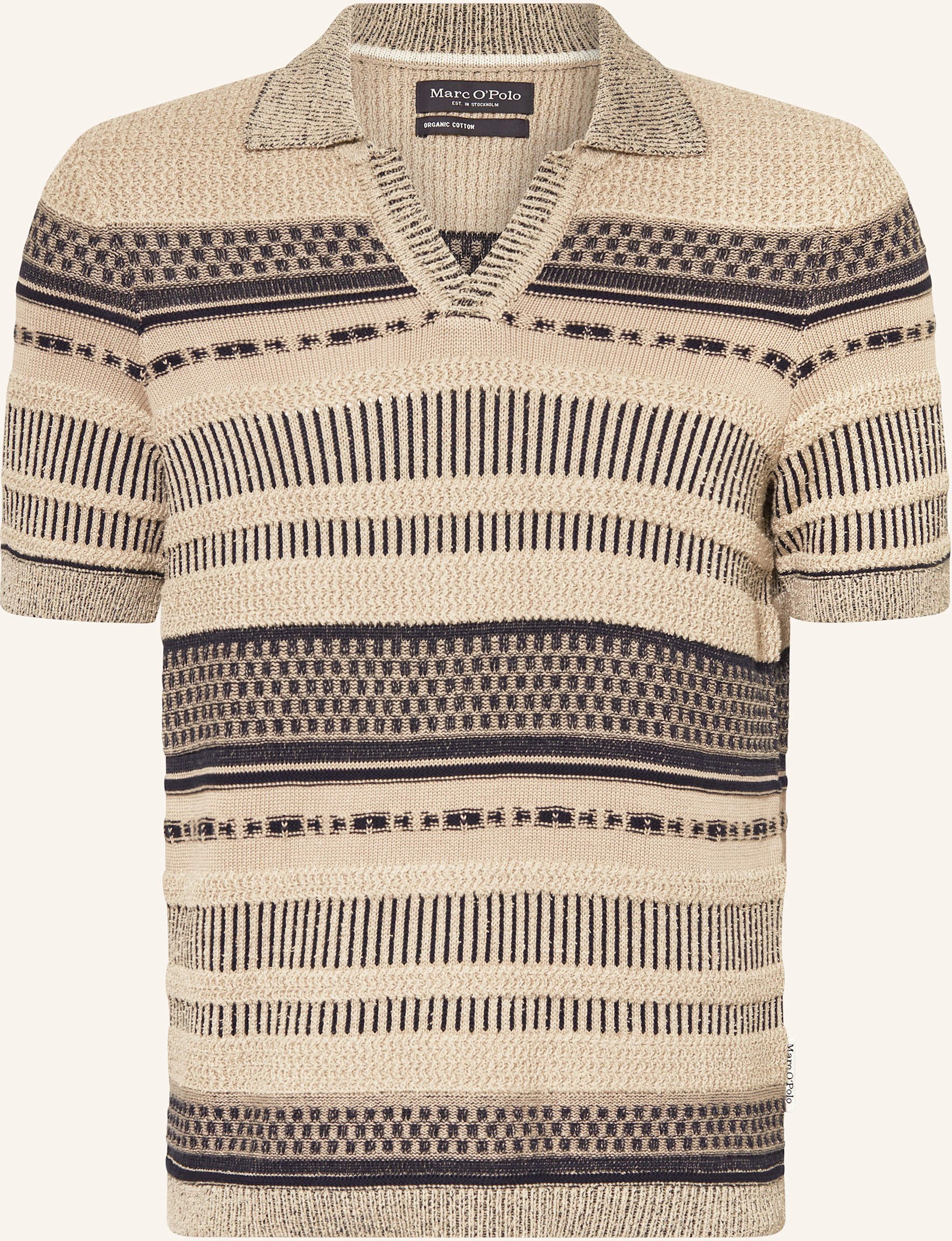 Marc O'polo Strick-Poloshirt beige
