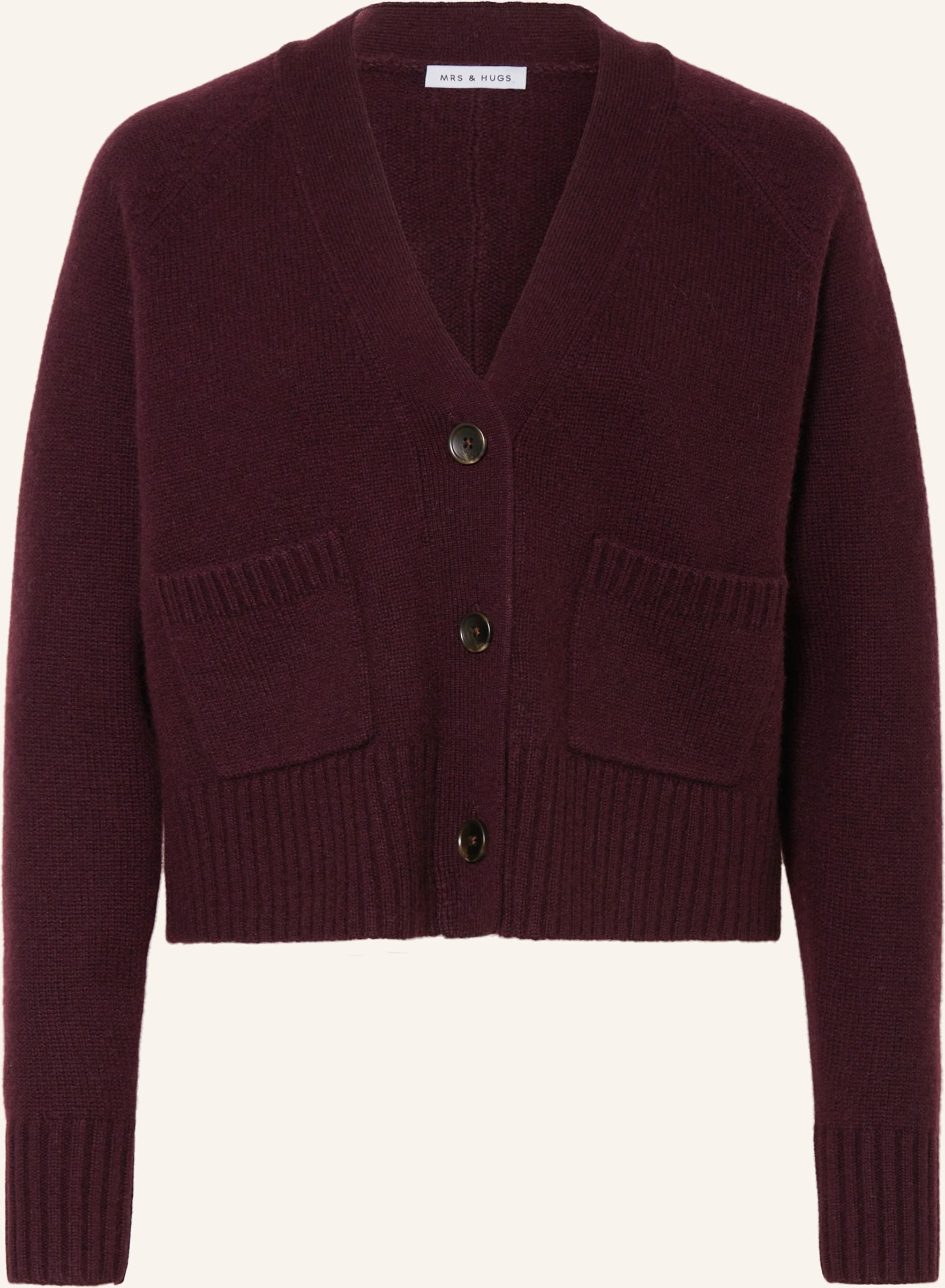 Mrs & Hugs Strickjacke Mit Cashmere rot