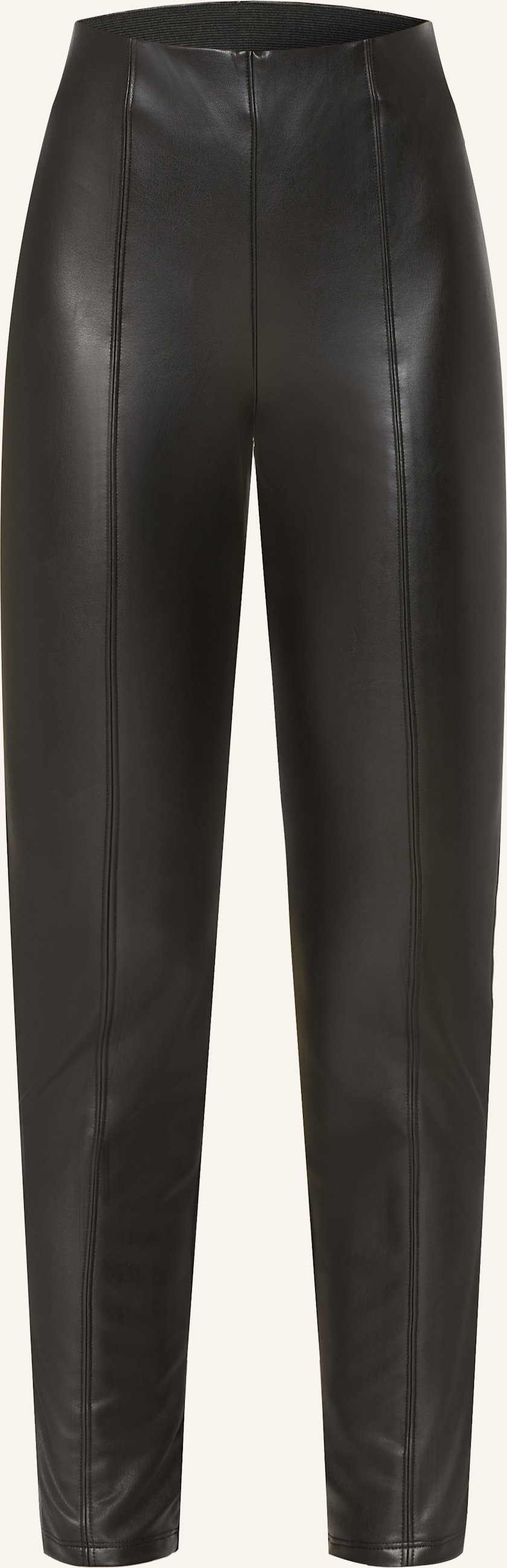 Comma Leggings In Lederoptik schwarz
