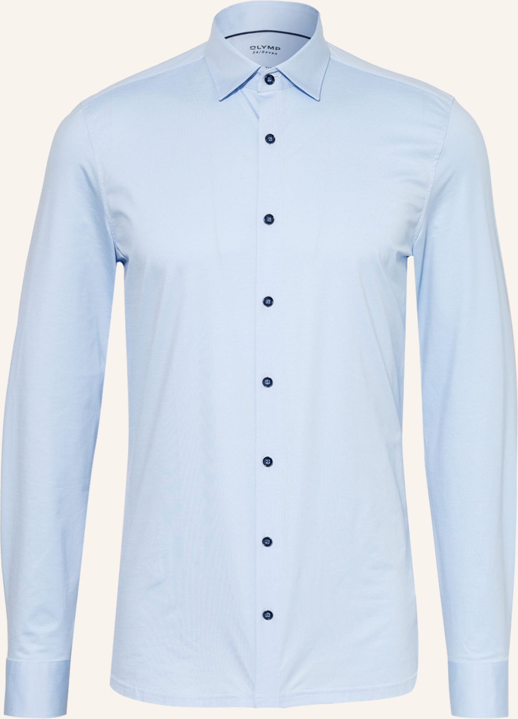 Olymp Jerseyhemd No. Six 24/Seven Super Slim blau