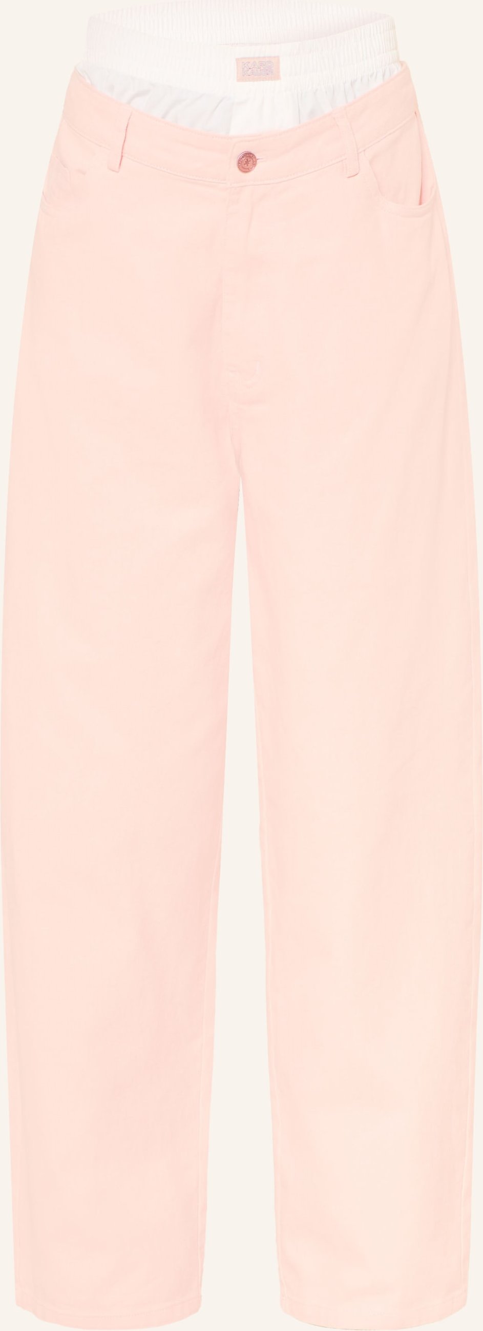 Karo Kauer Wide Leg Jeans rosa