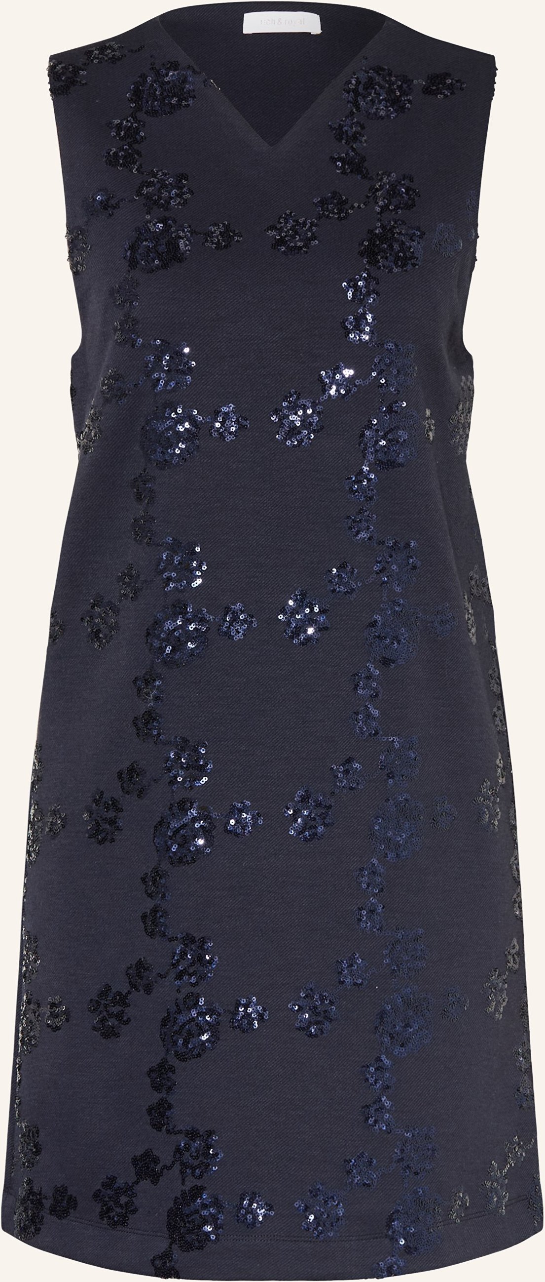 Rich & Royal Kleid Mit Pailletten blau