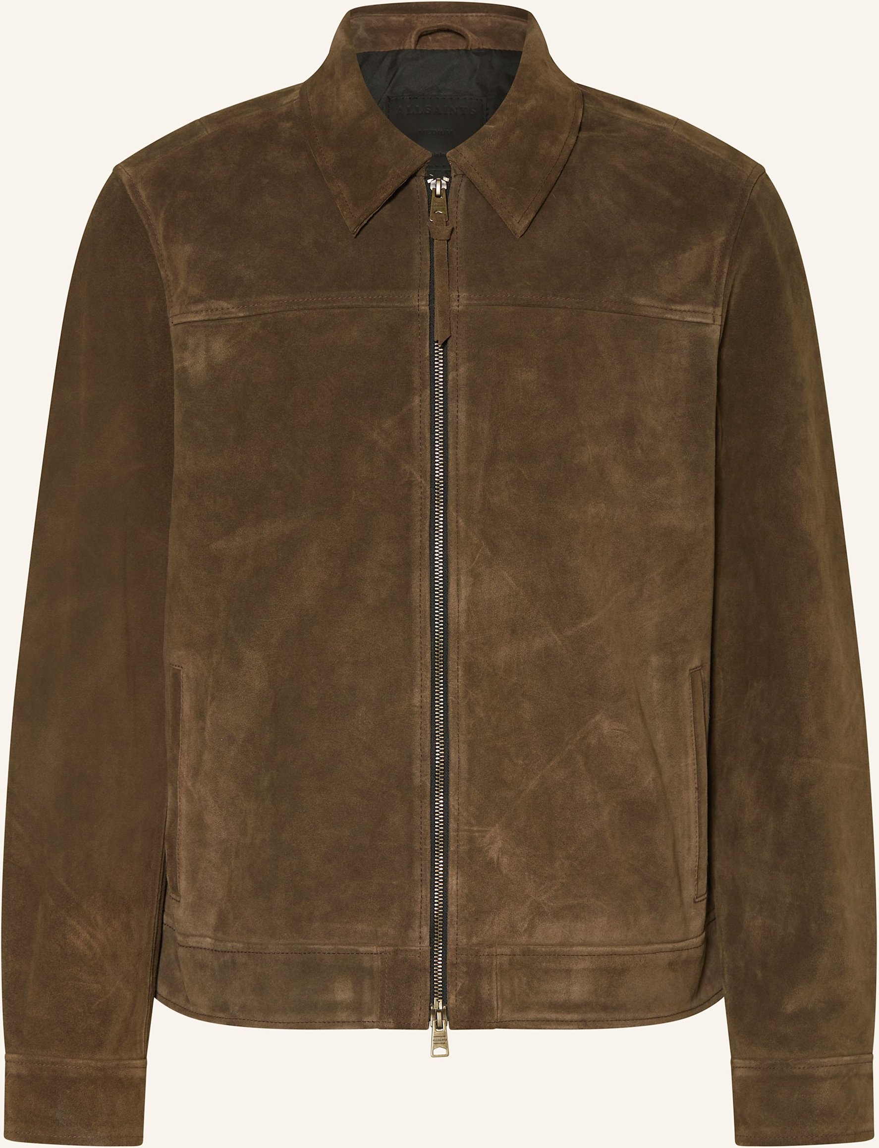 Allsaints Lederjacke Rhone braun