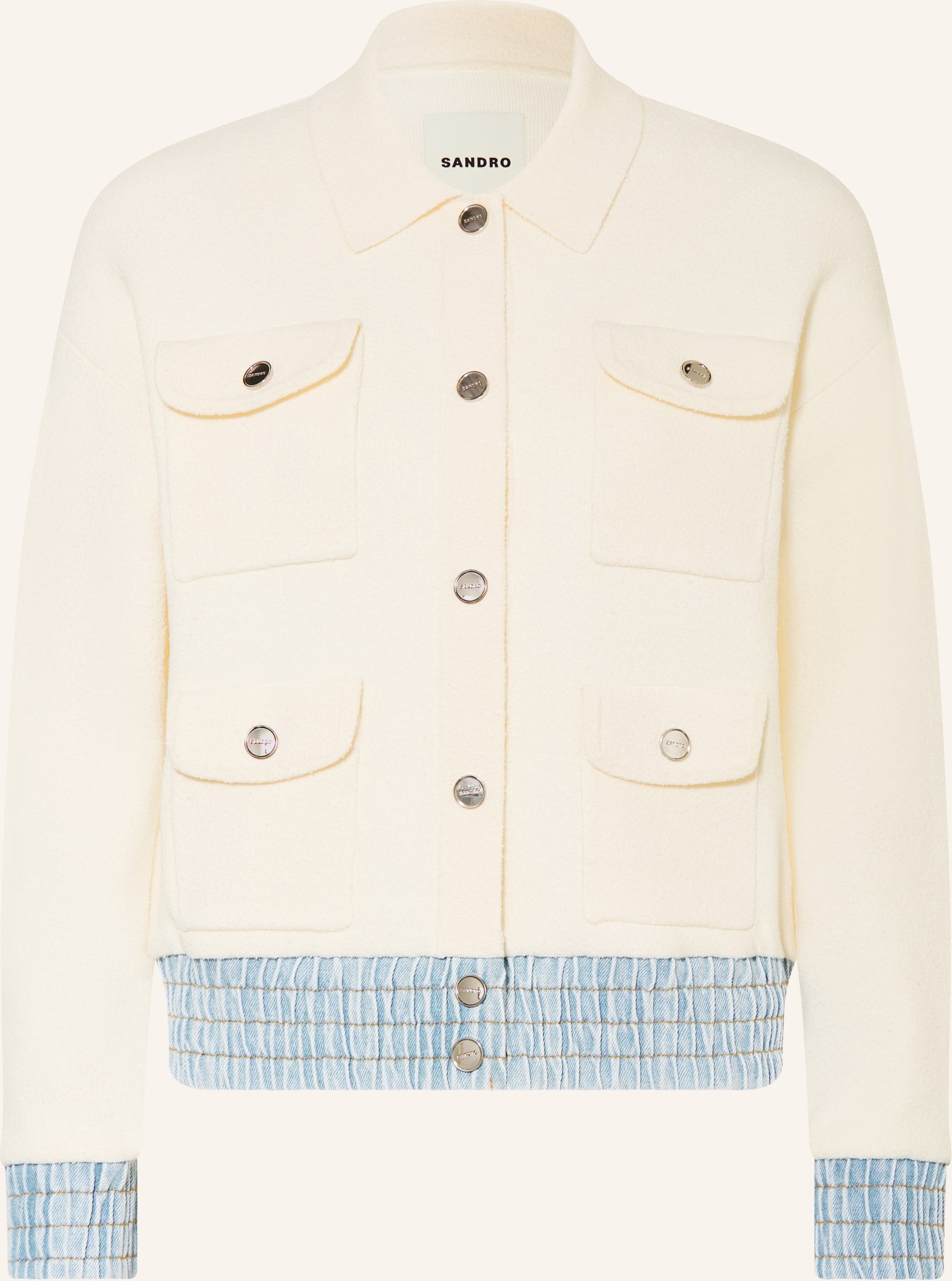 Sandro Bouclé-Jacke weiss