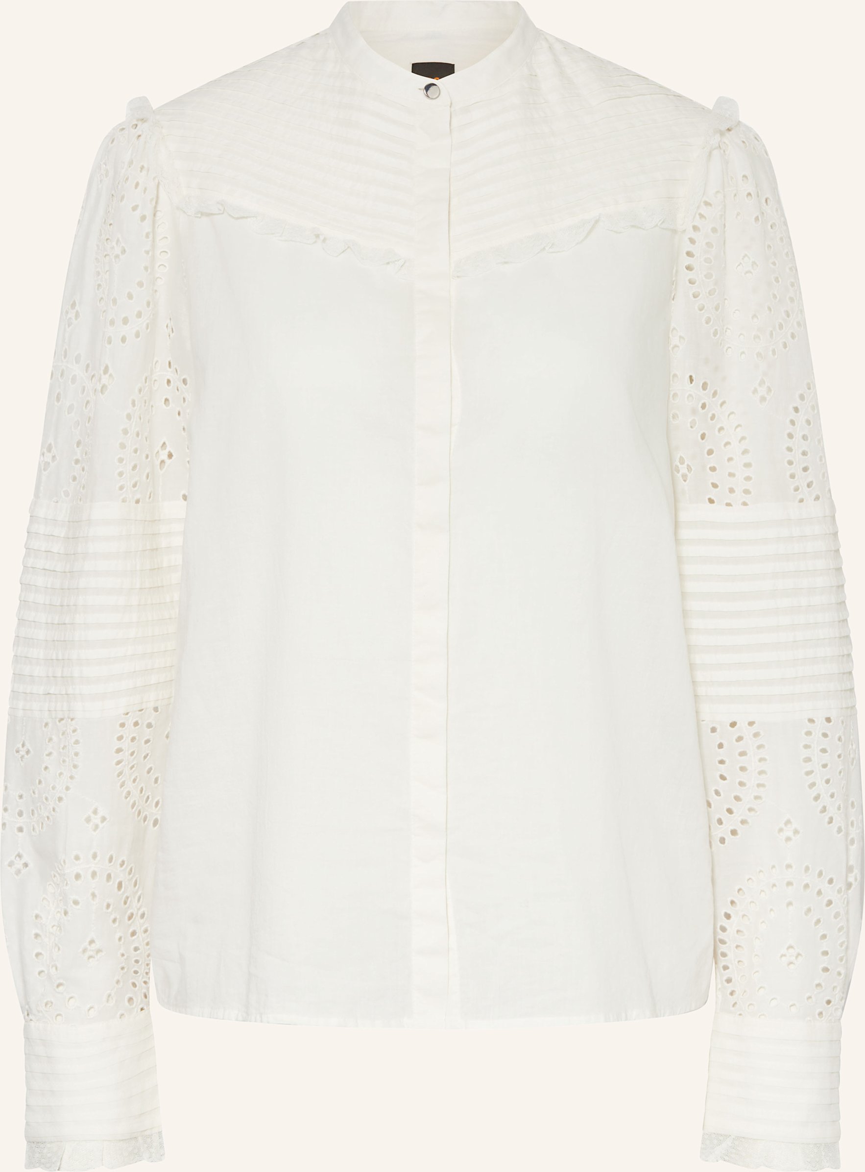 Boss Bluse Bebrody Mit Lochspitze weiss
