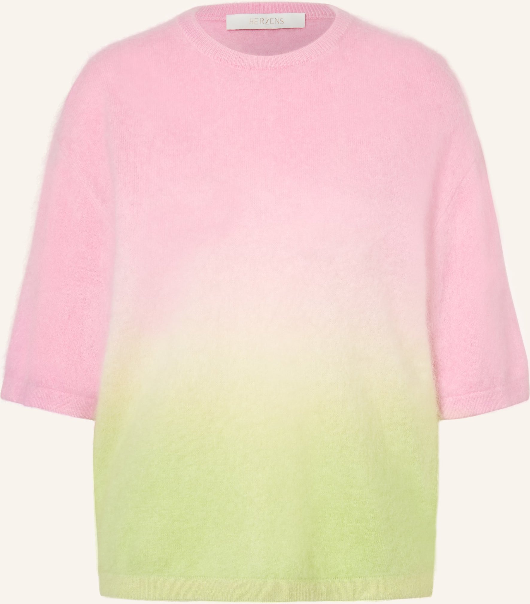 Herzens Strickshirt Aus Cashmere rosa