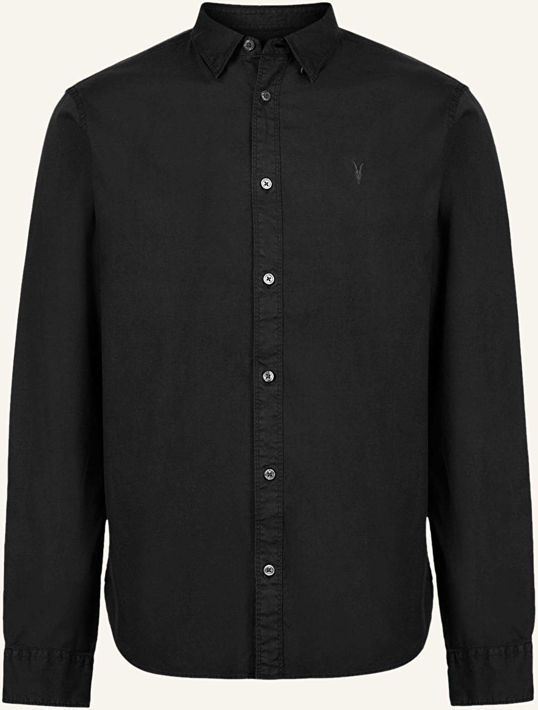 Allsaints Hemd Hawthorne Slim Fit schwarz