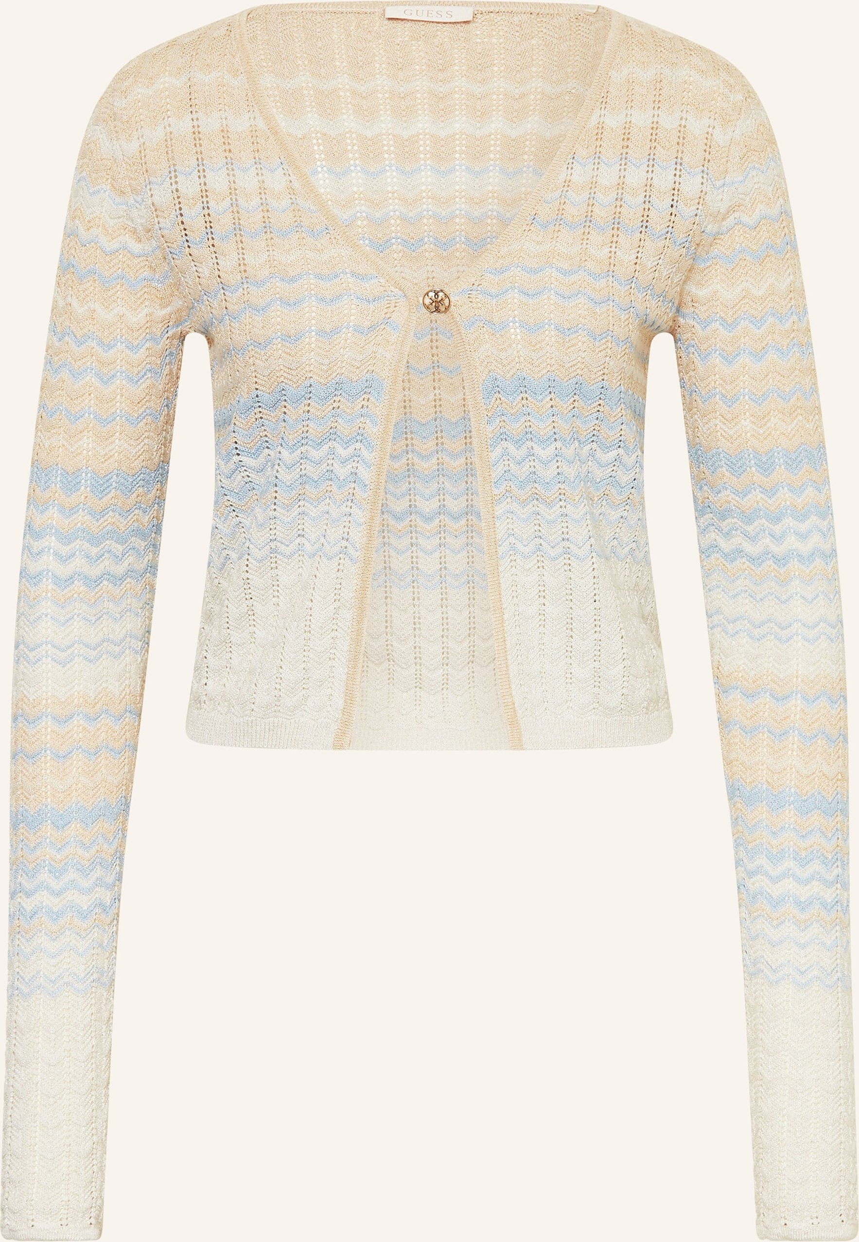 Guess Stickjacke Rosalyn Mit Glitzergarn blau