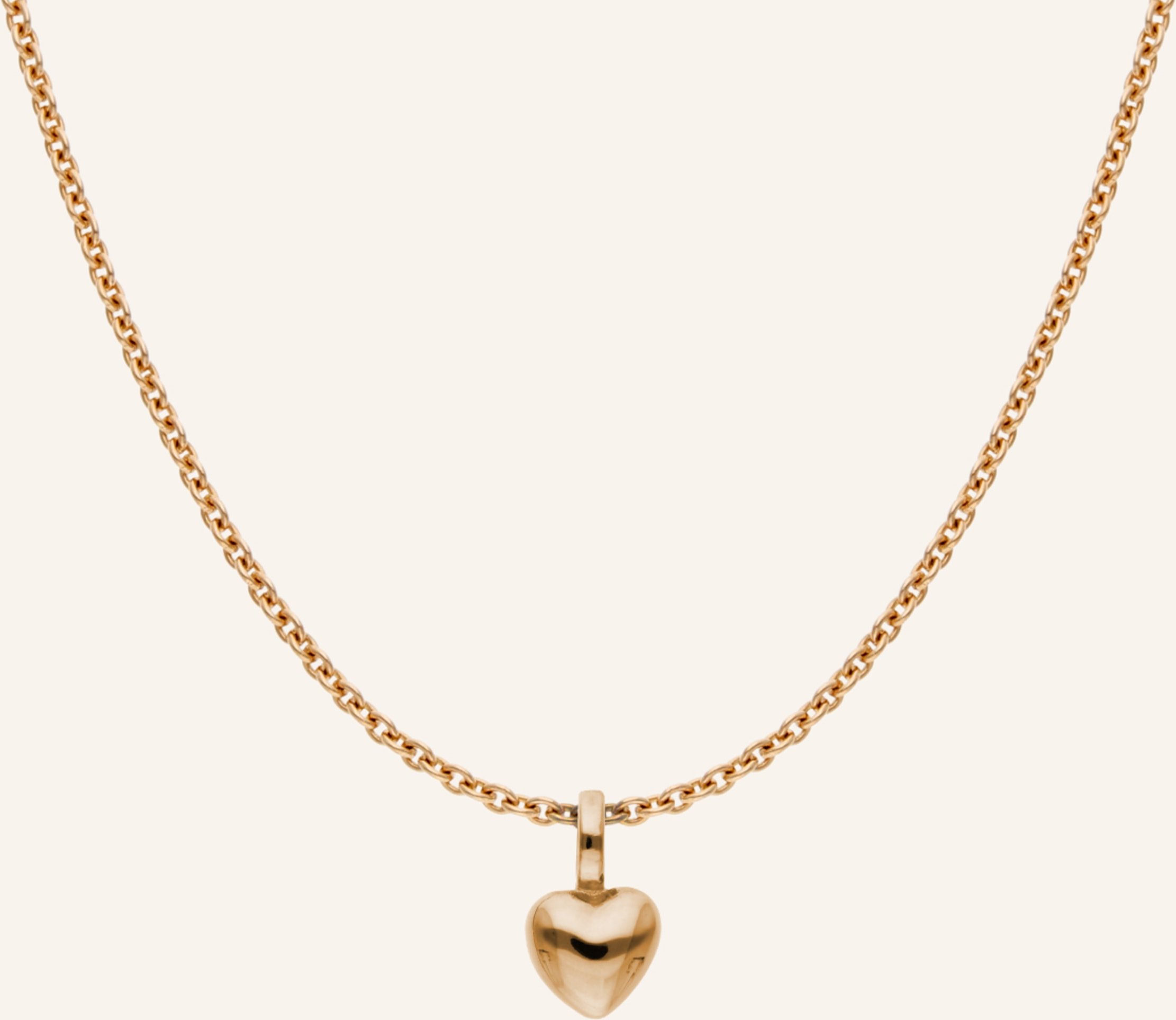 Cada Kette Round Tiny Heart rosegold