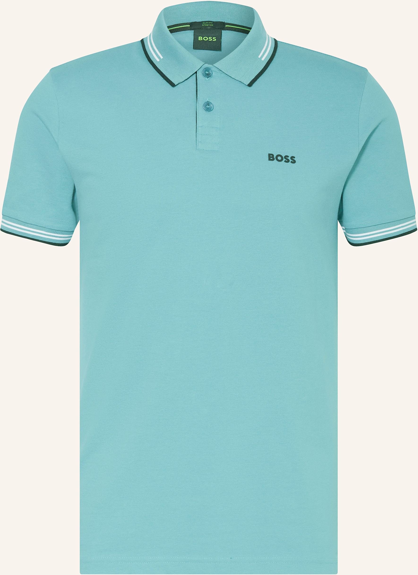 Thumbnail - Boss Piqué-Poloshirt Paul Slim Fit blau