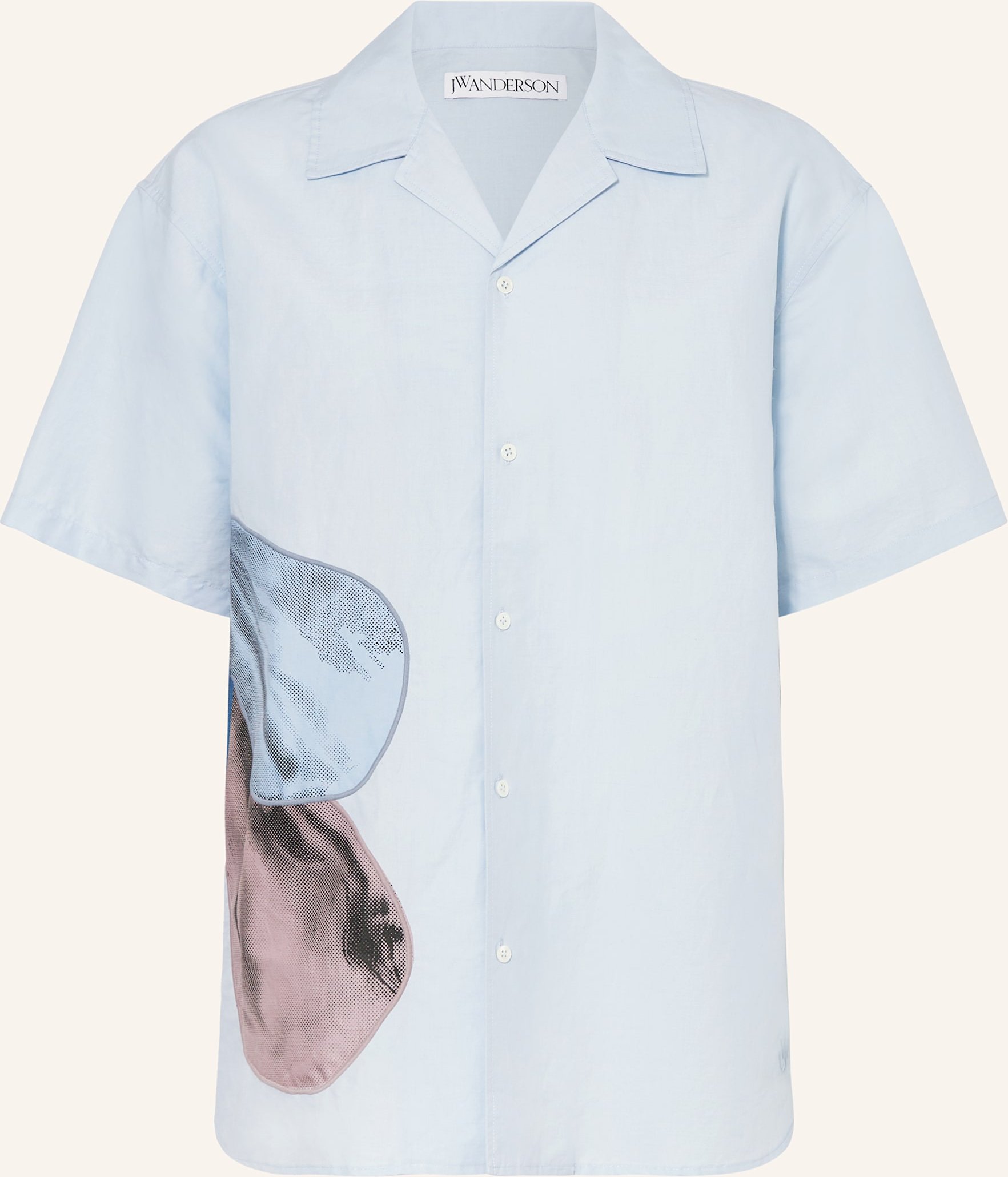 Jw Anderson Resorthemd Comfort Fit Mit Leinen blau