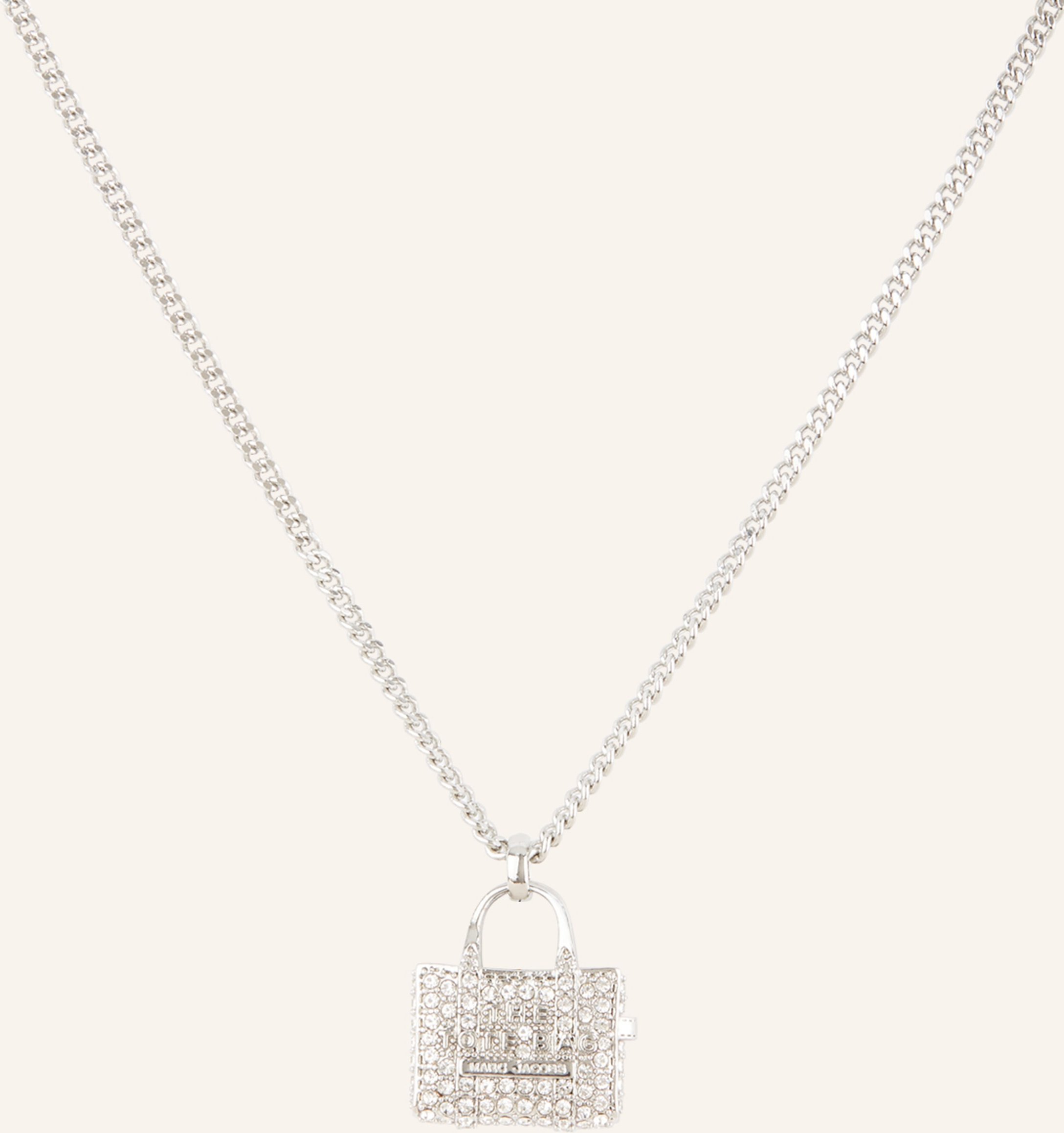 Marc Jacobs Halskette The Pave Tote Necklace silber