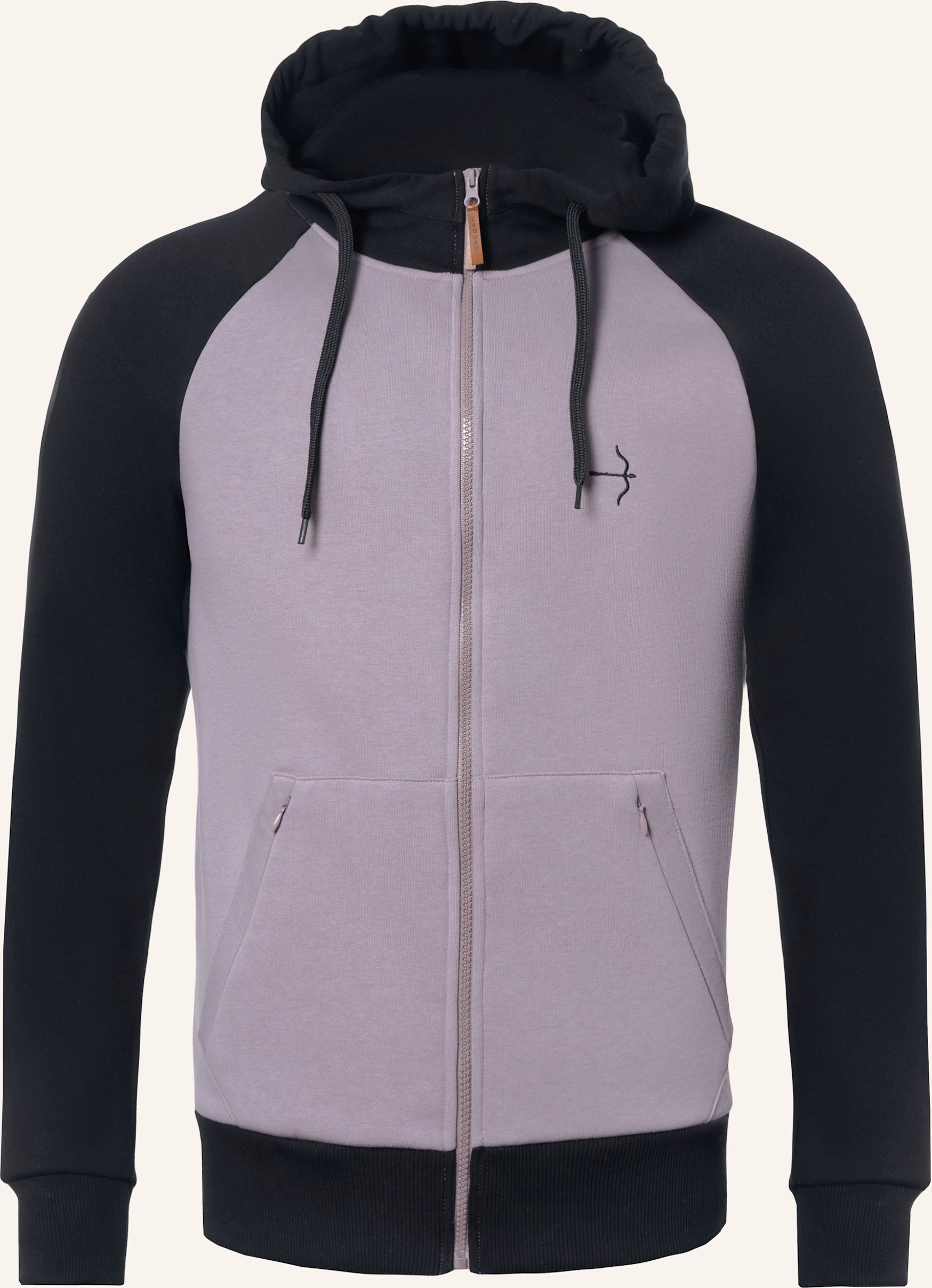Laguso Sweatjacke Marvin Black | Chateau Gray grau