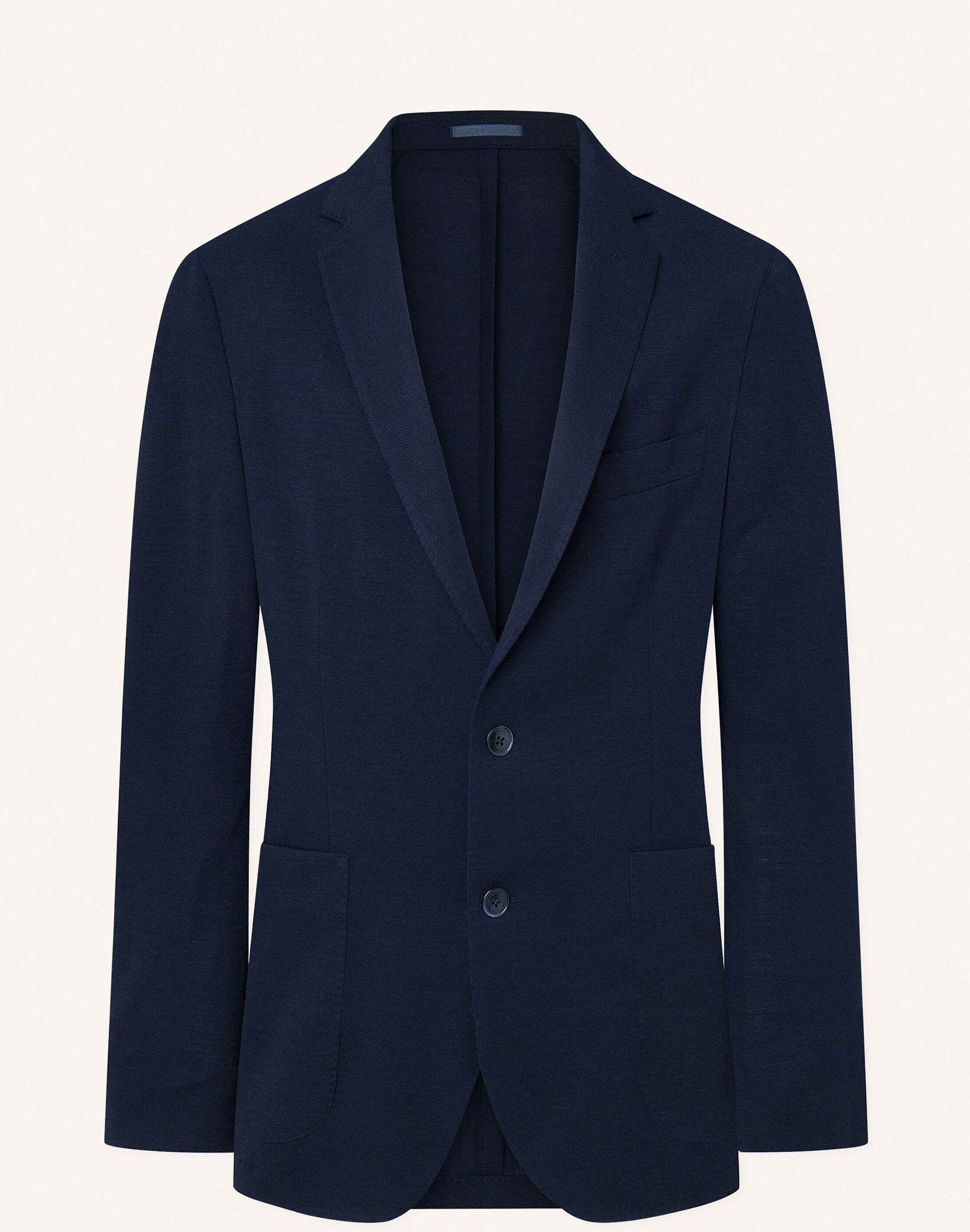 Hackett London Anzugjacke Ultra Lw Pique Knit blau