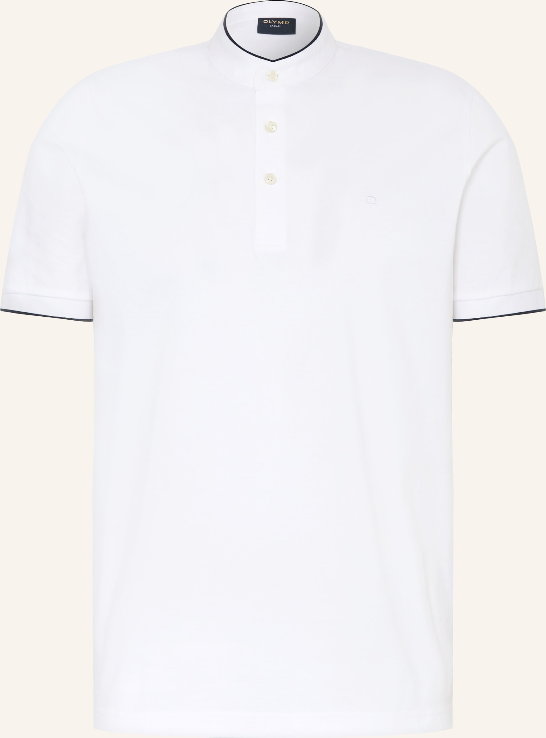 Olymp Piqué-Poloshirt Casual Regular Fit weiss