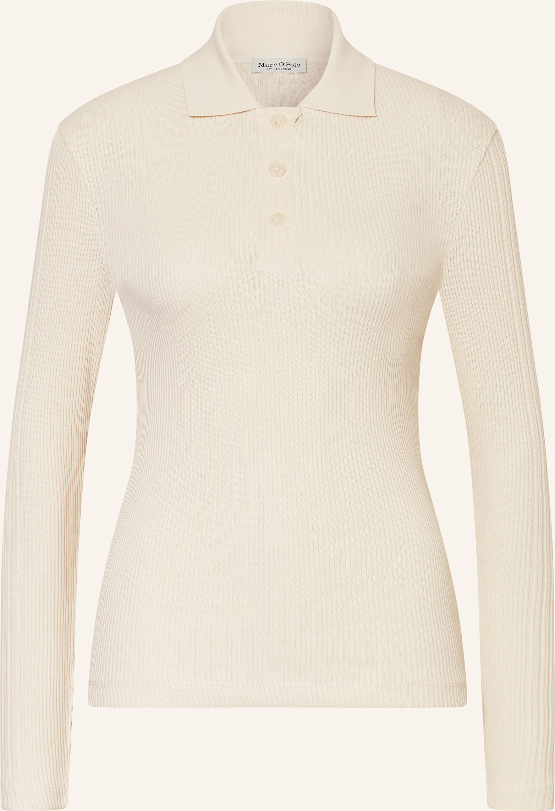 Marc O'polo Strick-Poloshirt weiss