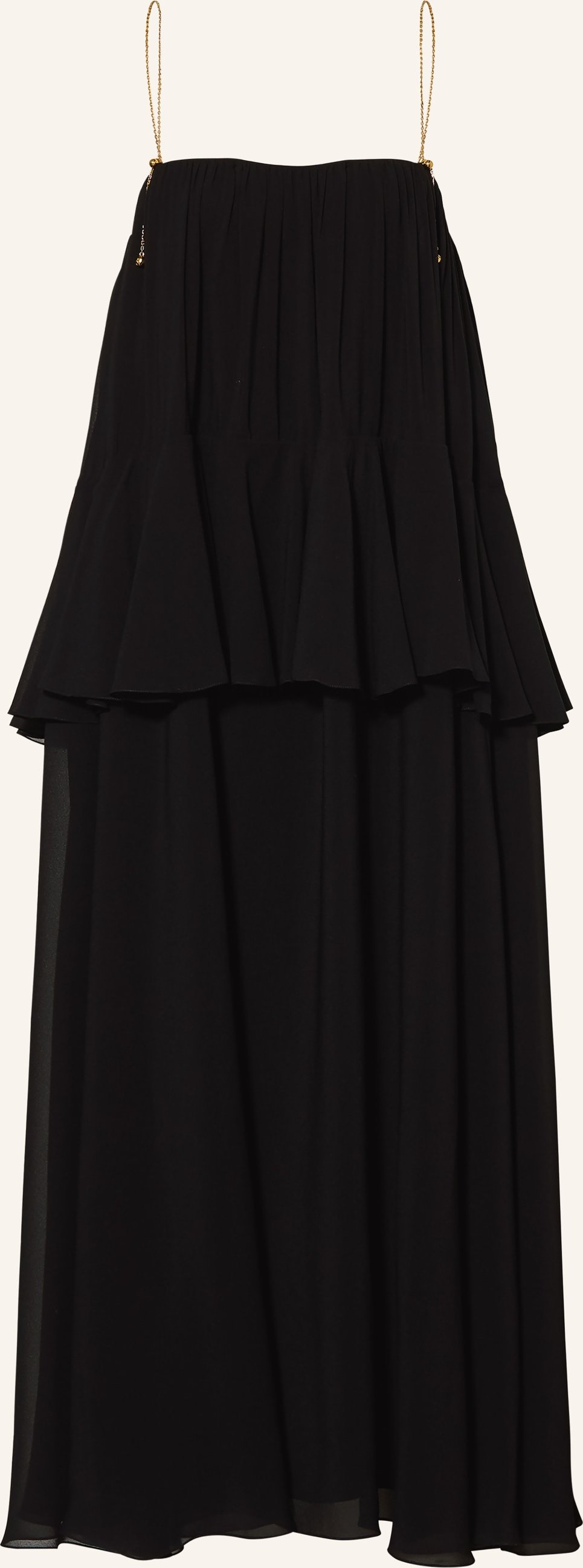 Chloé Seidenkleid Mit Volants schwarz