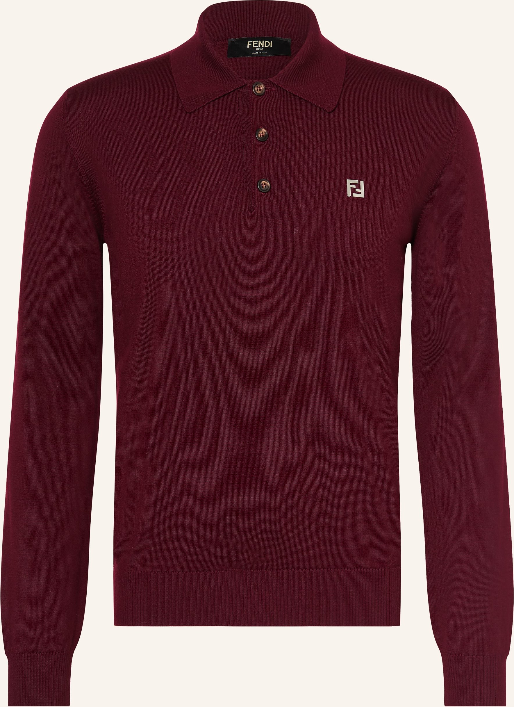 Fendi Strick-Poloshirt rot