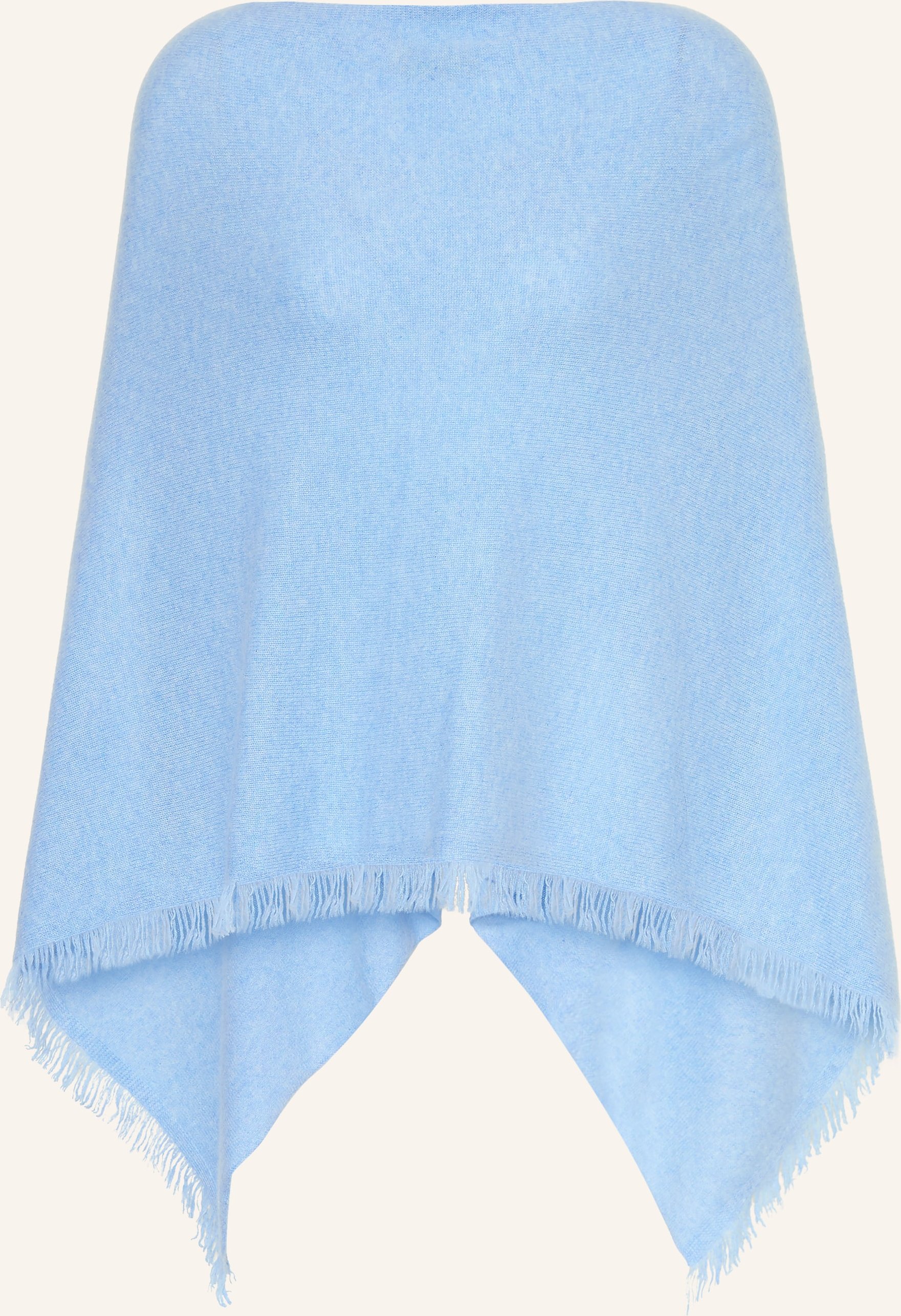 Repeat Cashmere-Poncho blau