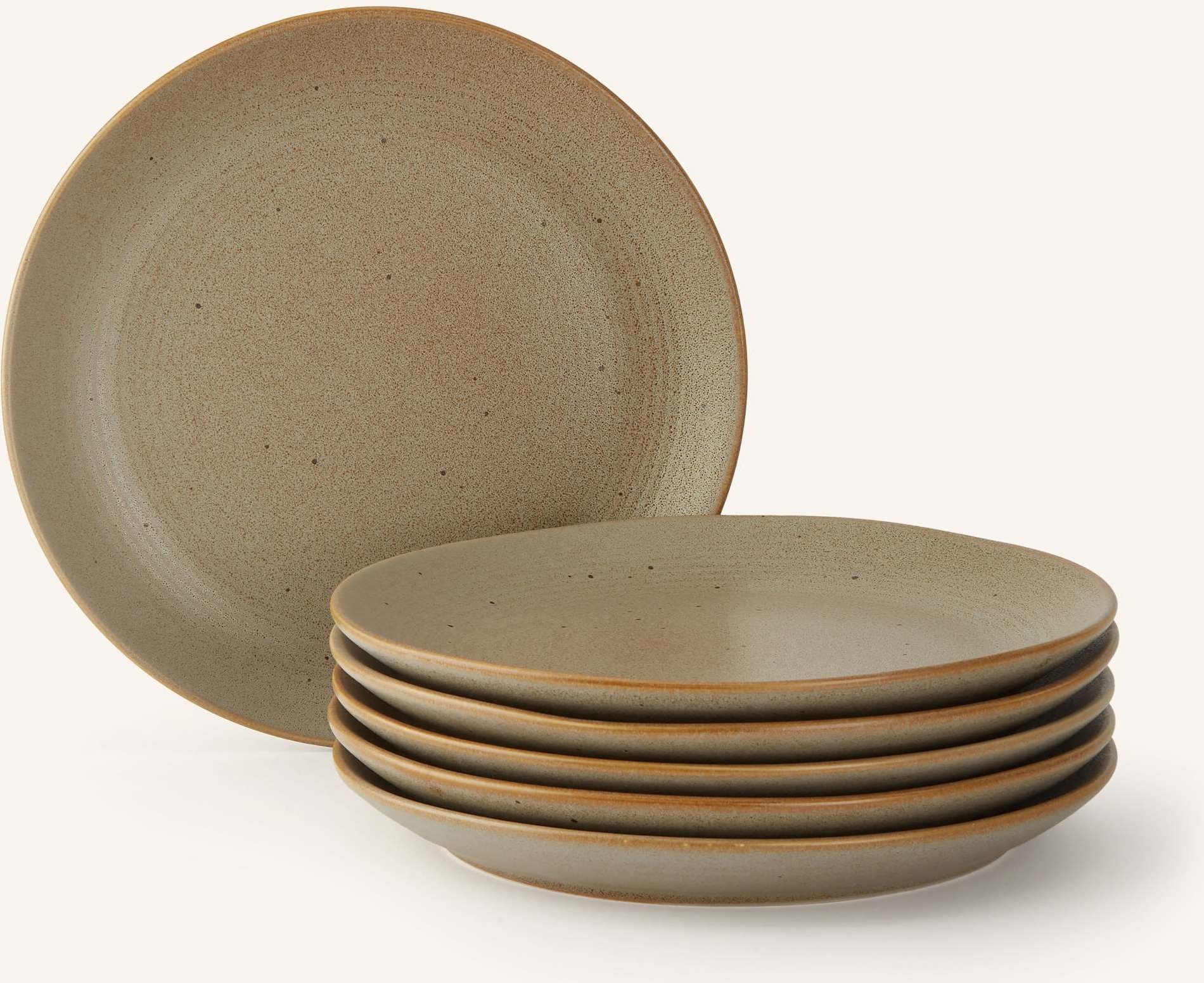 Blomus 6er-Set Dessertteller Kumi braun