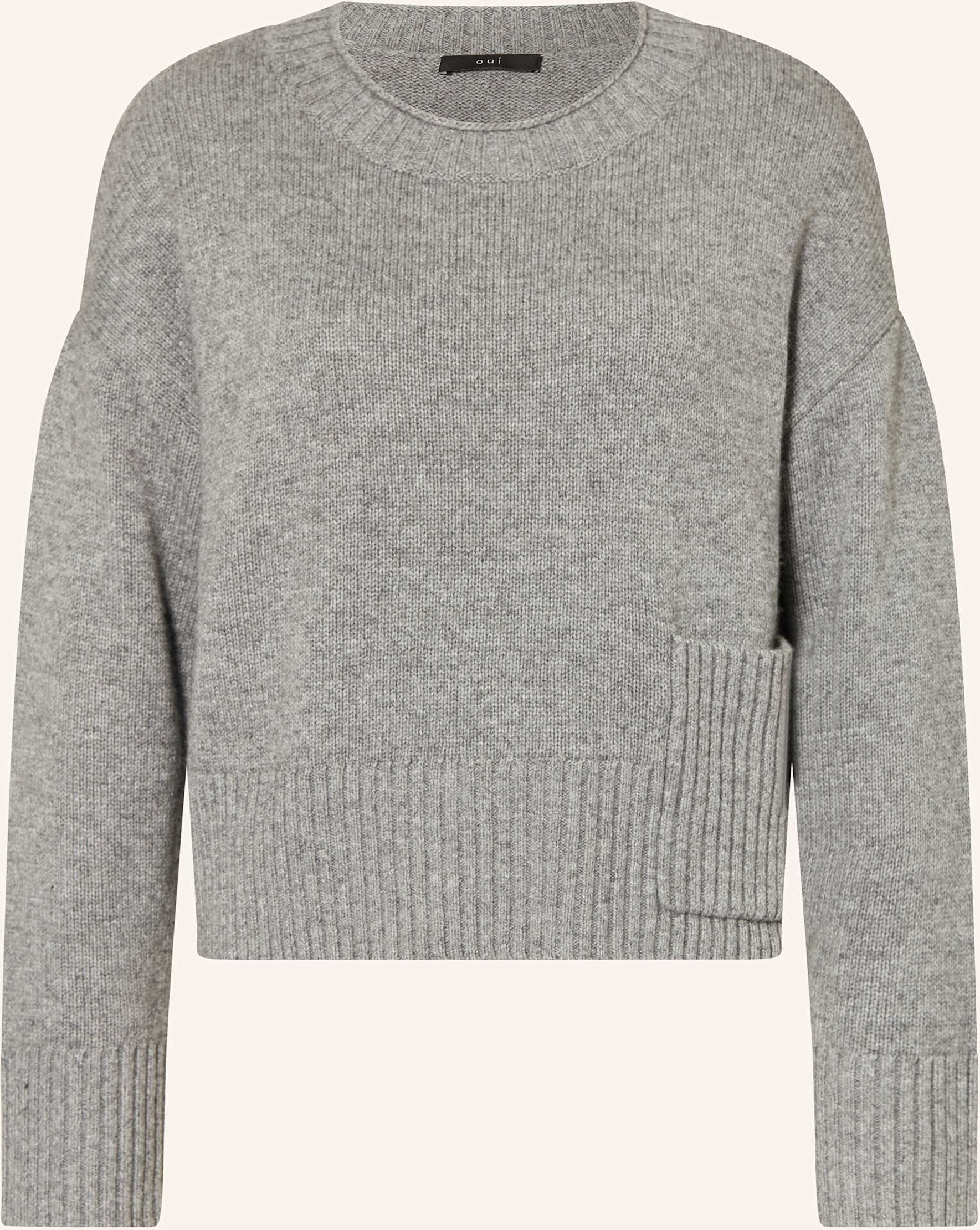 Oui Pullover grau