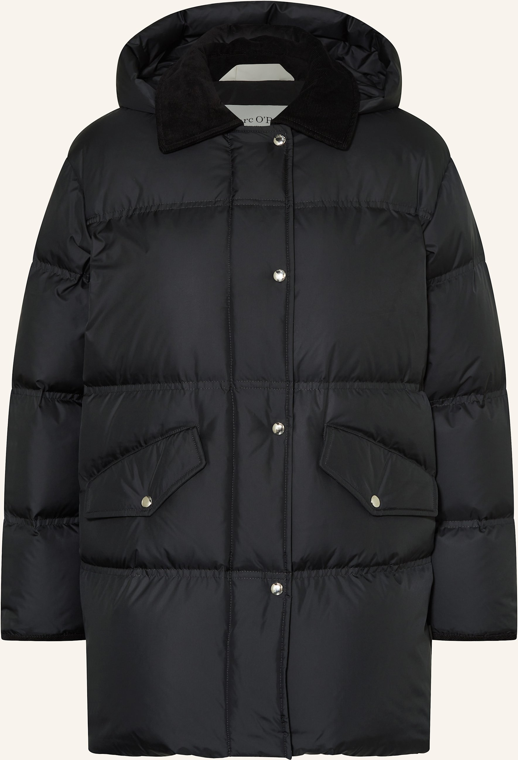 Marc O'polo Daunenmantel Mit Abnehmbarer Kapuze schwarz