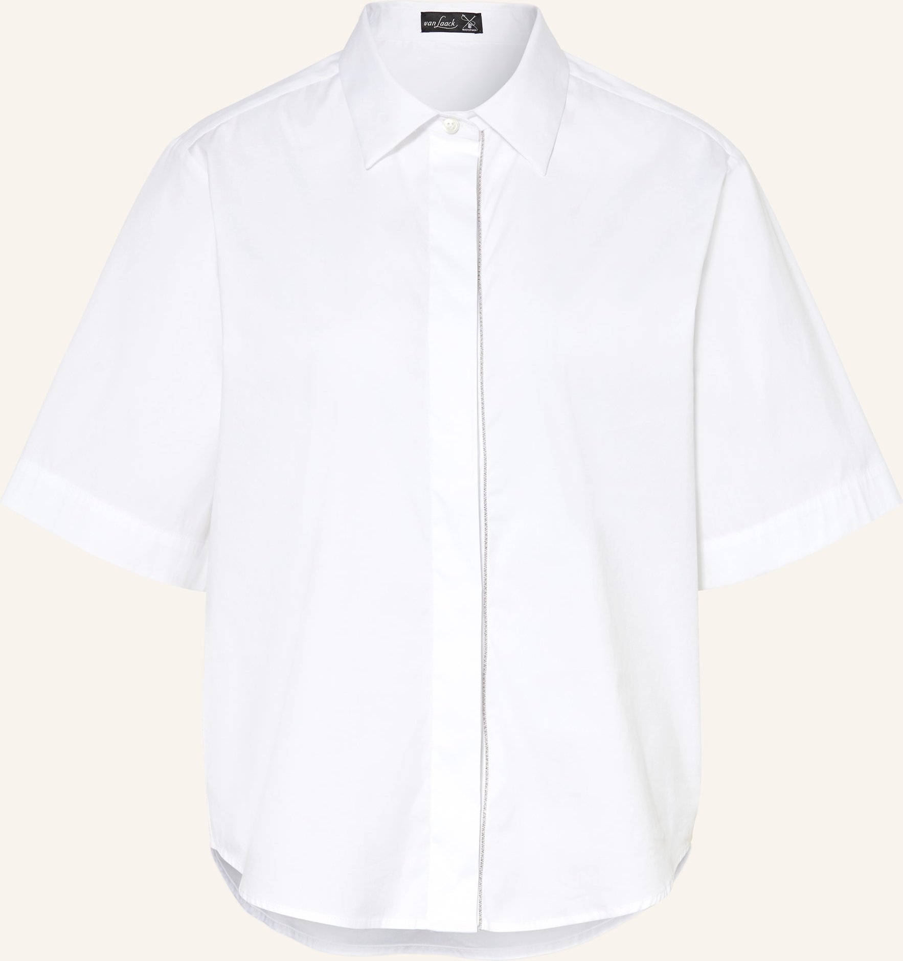 Van Laack Hemdbluse Vl-Azika-Pb Mit Schmuckperlen weiss