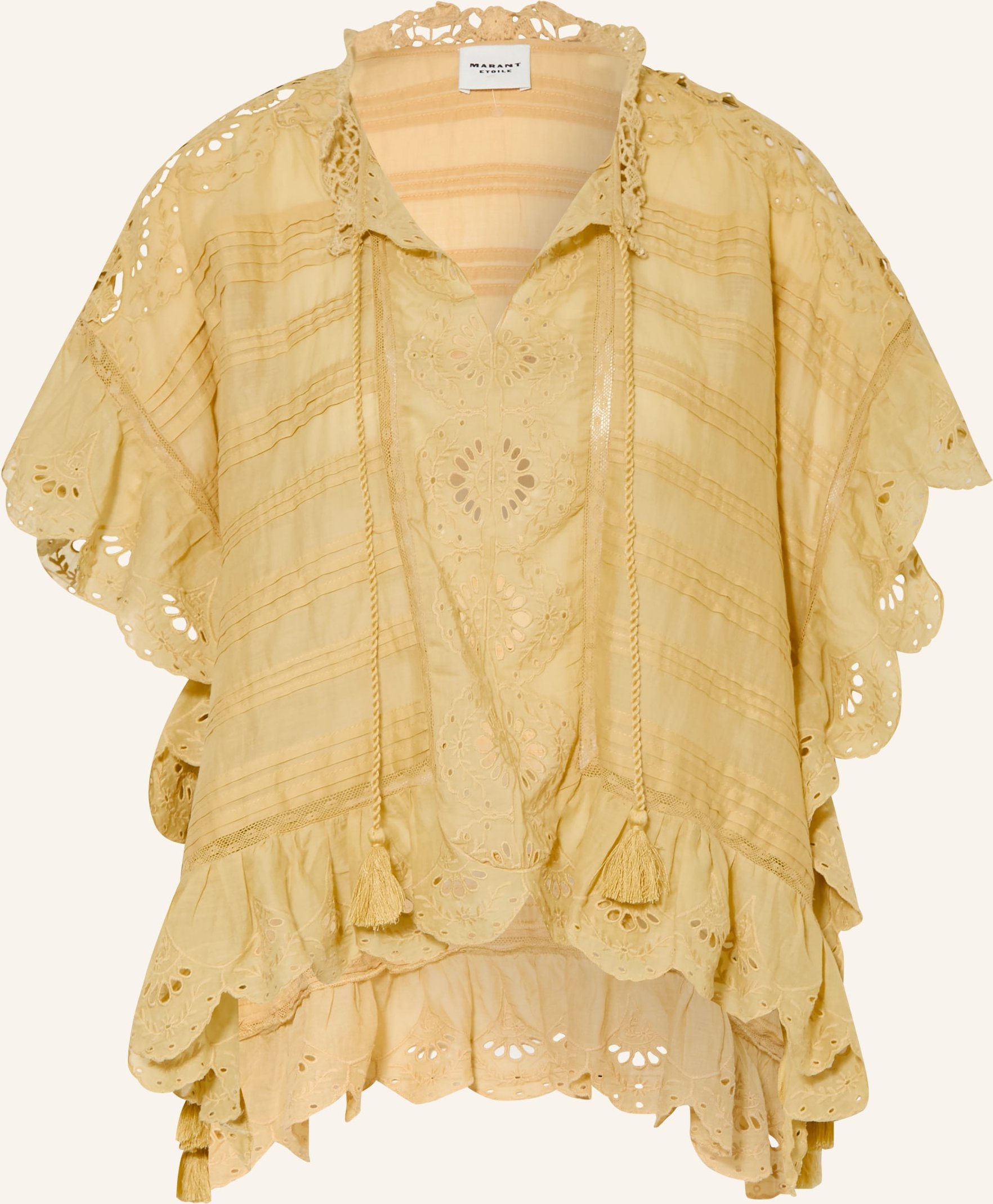 Marant Étoile Blusenshirt Payton Mit Lochspitze beige