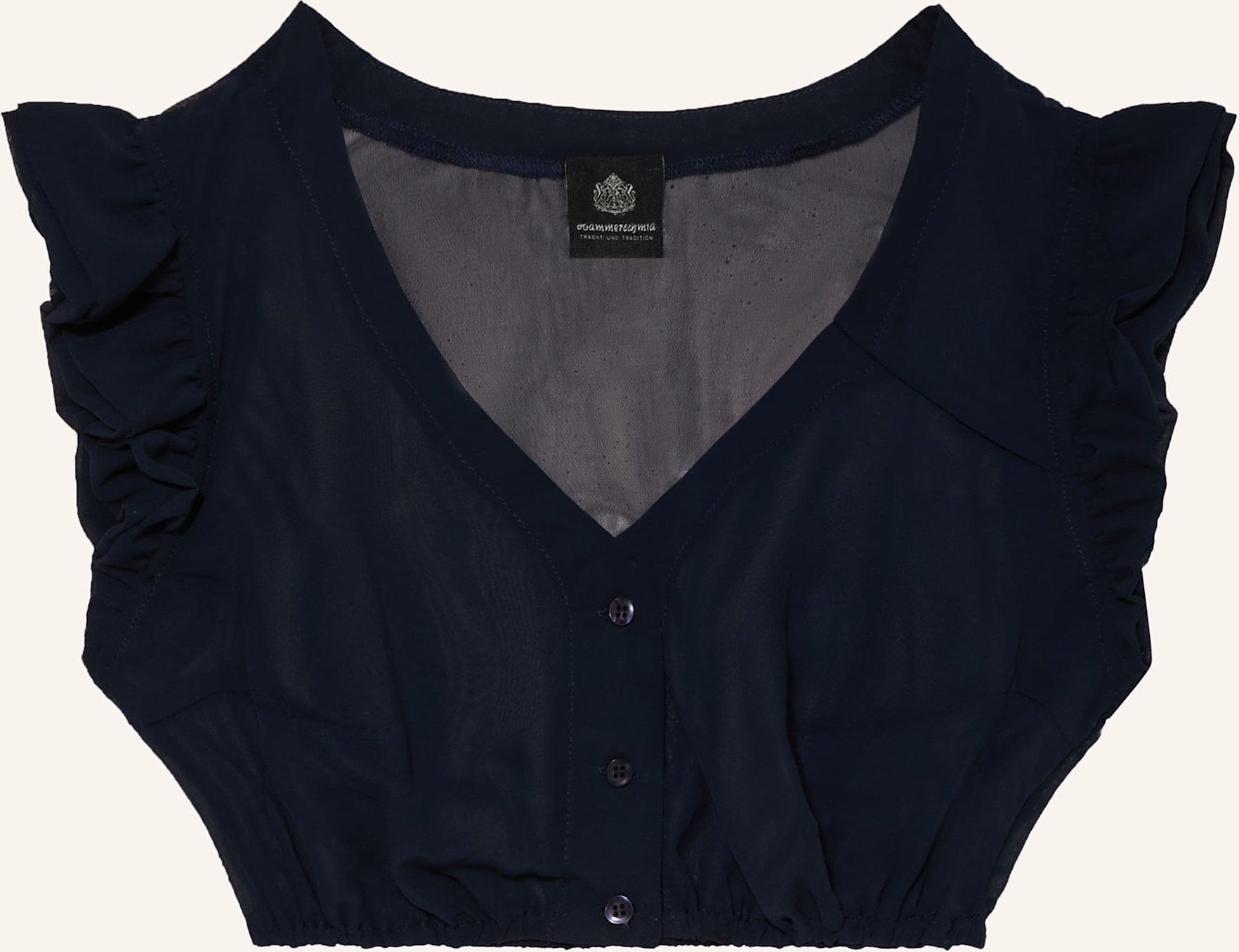 Thumbnail - Hammerschmid Dirndlbluse Hanny Mit Volants blau