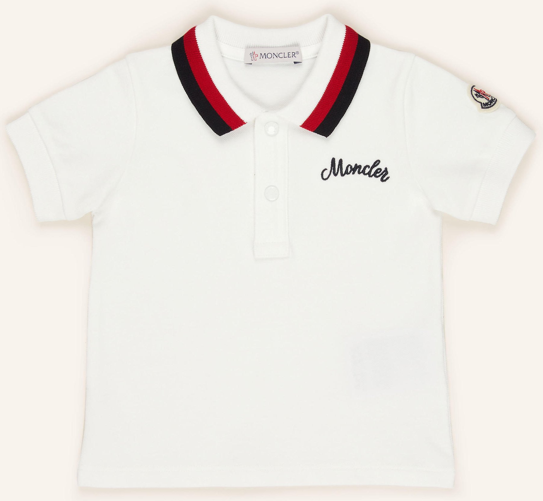 Moncler Enfant Piqué-Poloshirt weiss