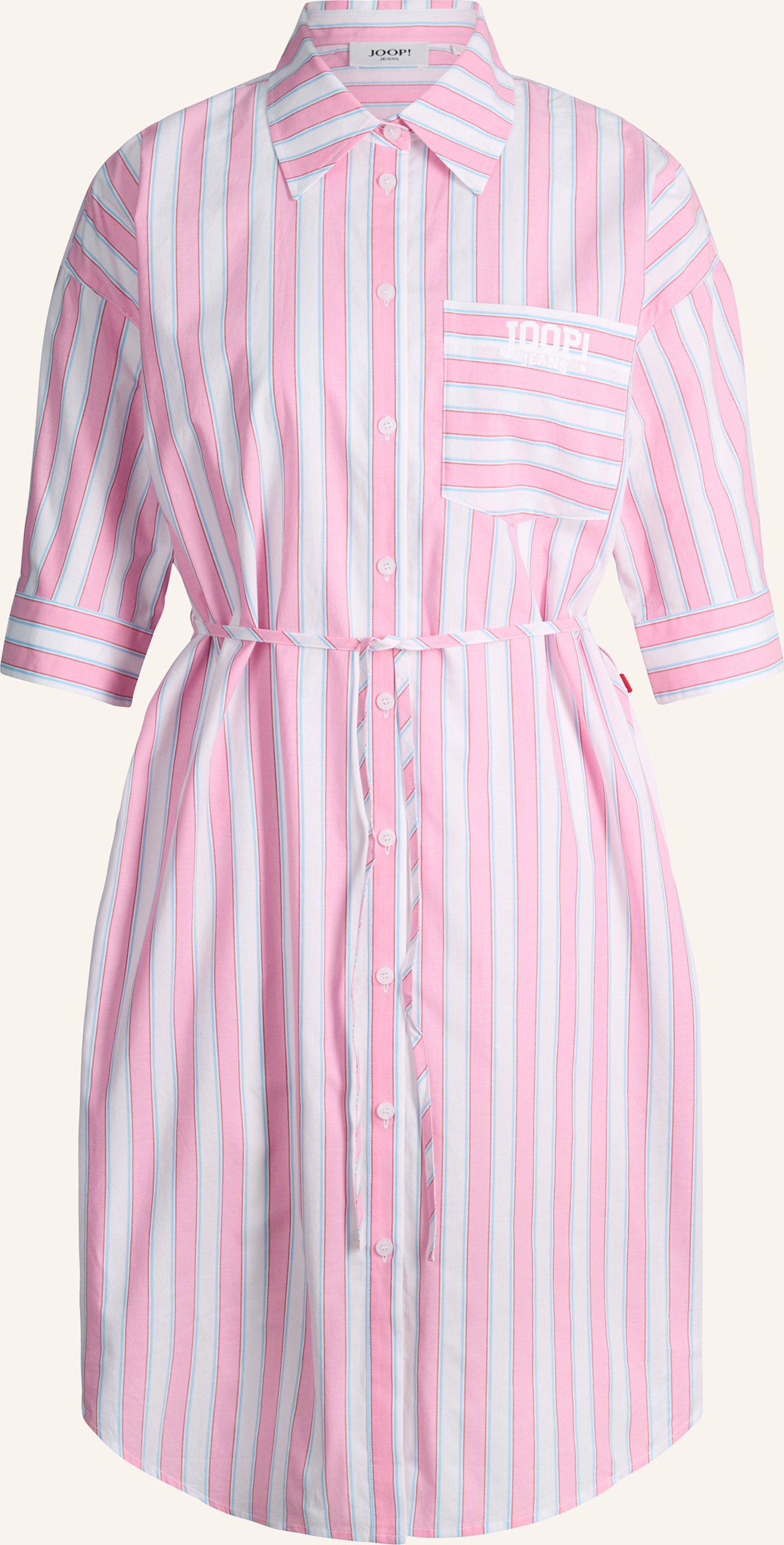 Joop! Jeans Hemdblusenkleid weiss