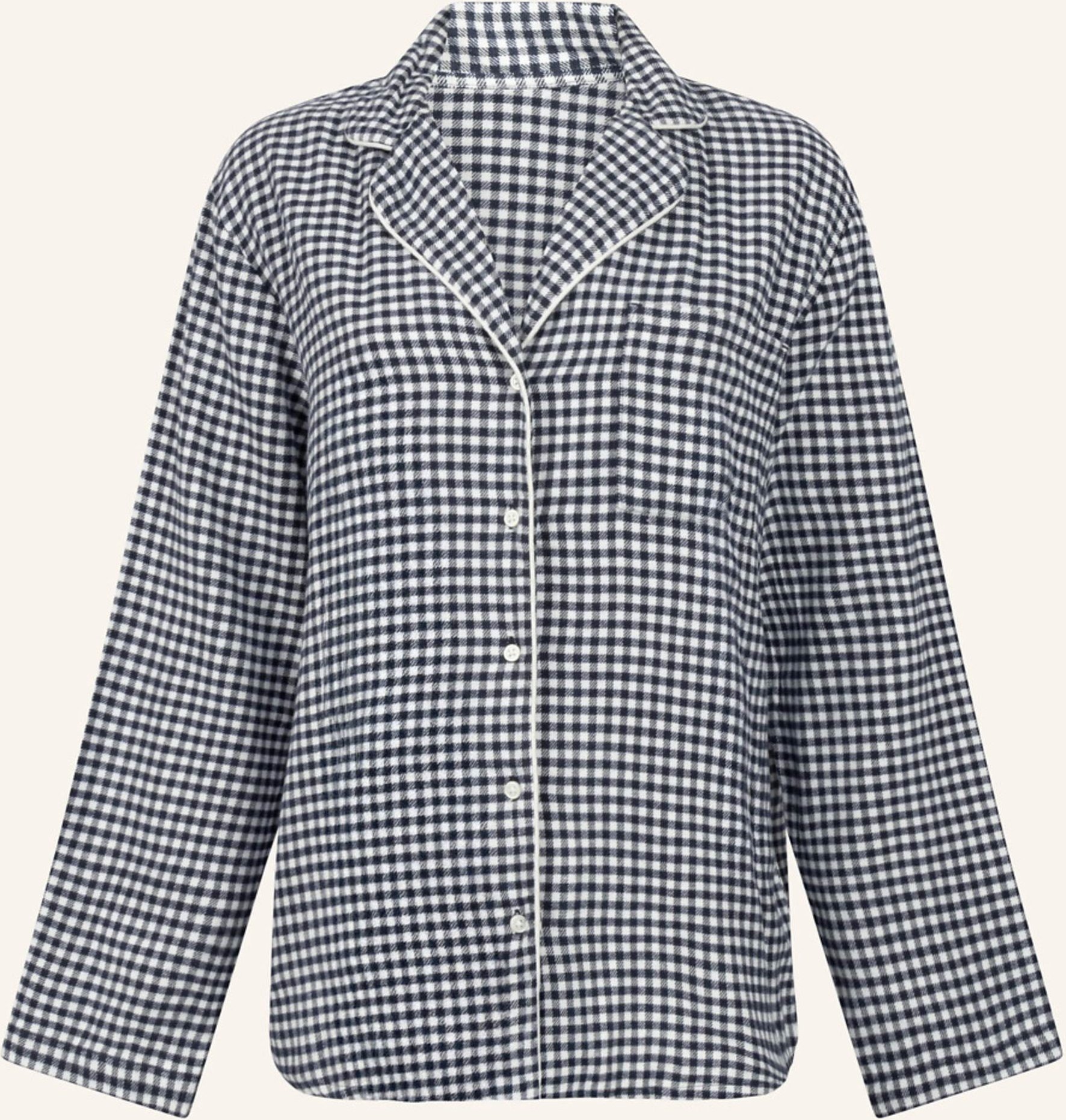 Hunkemöller Pyjama-Jacke Flannel blau