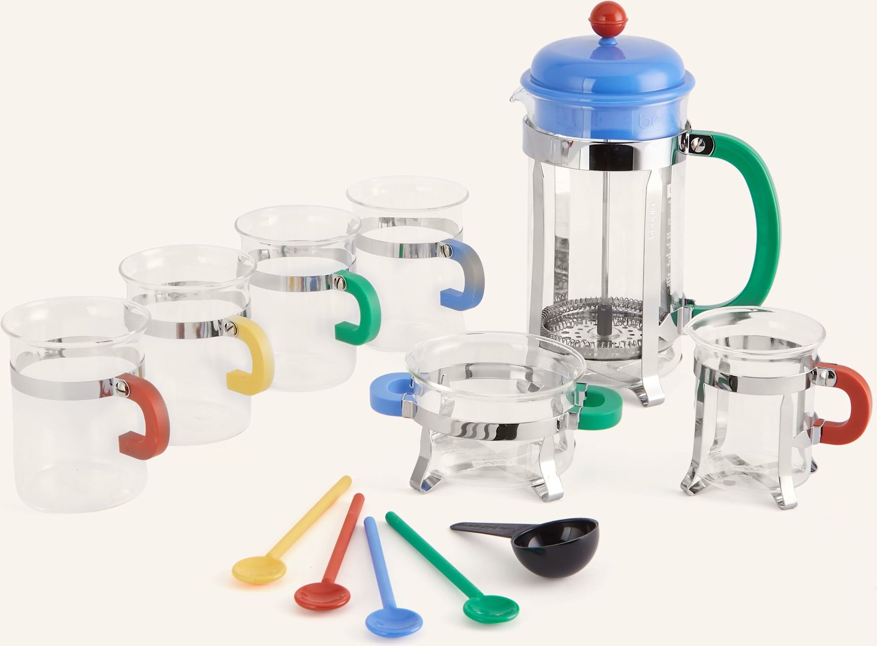 Bodum 11-Tlg. Kaffee-Set Caffettiera weiss