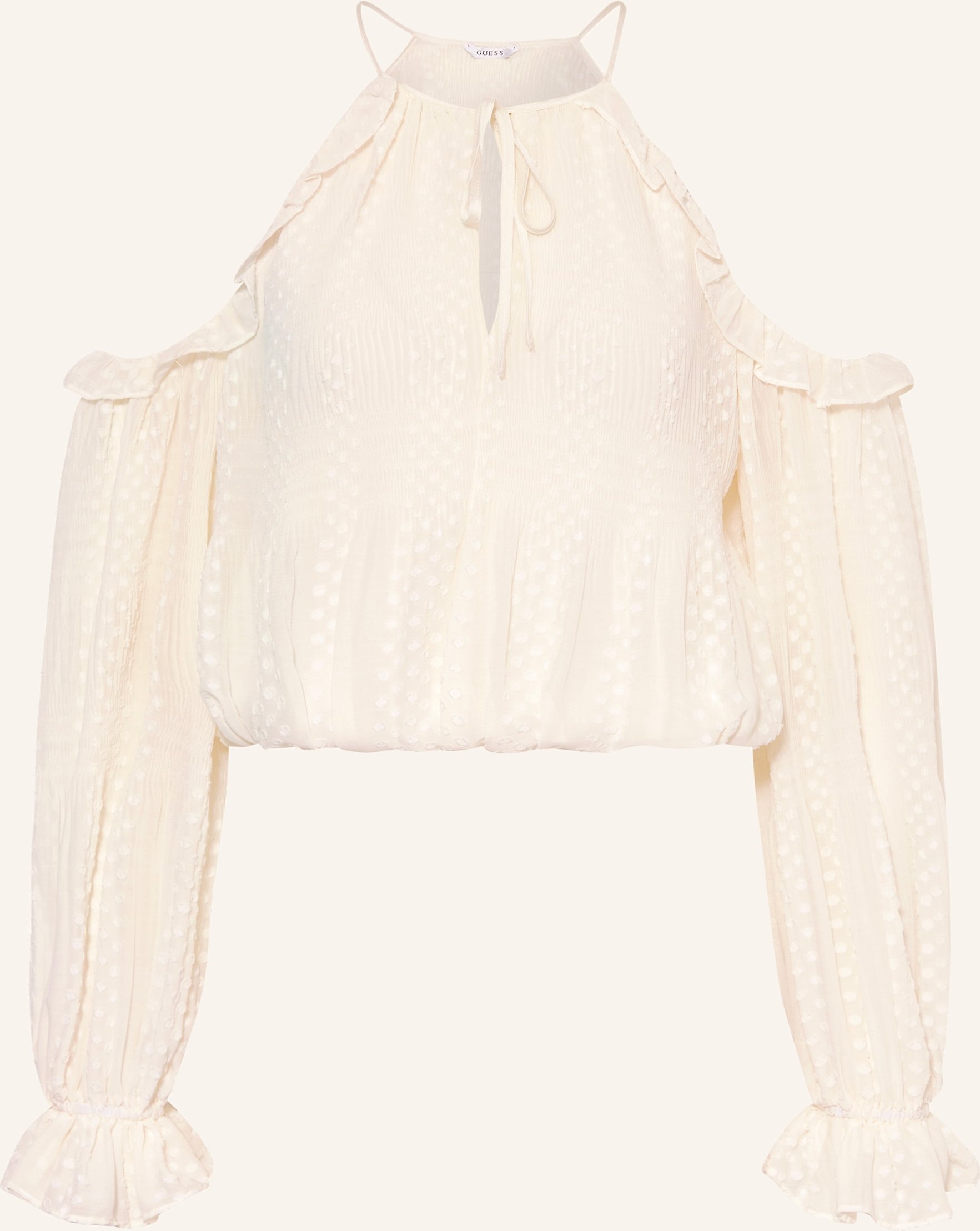 Guess Blusenshirt Emilia Mit Rüschen weiss