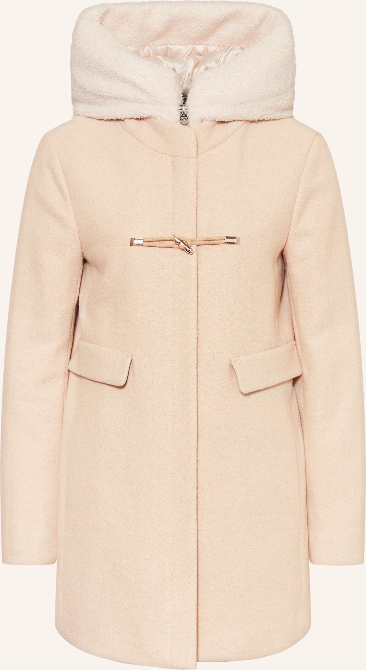 Milestone Dufflecoat Msanastasia Mit Abnehmbarer Kapuze Im Materialmix beige