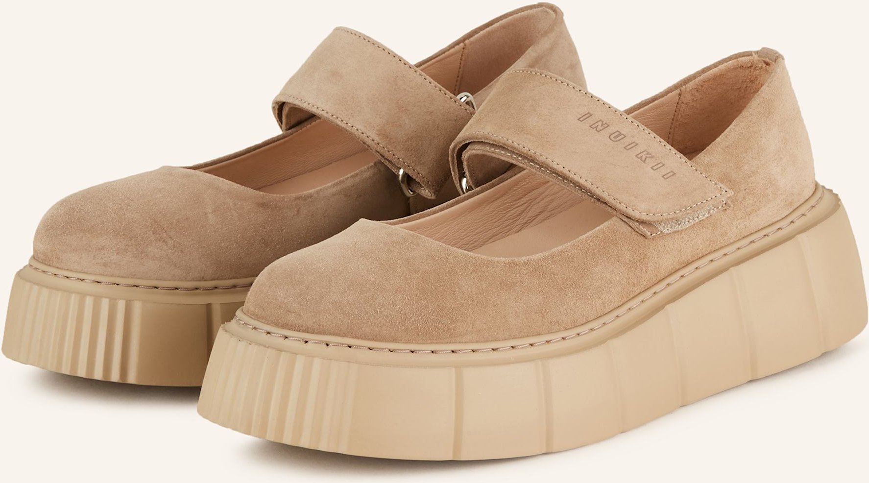 Inuikii Mary-Jane-Ballerinas Matilda beige