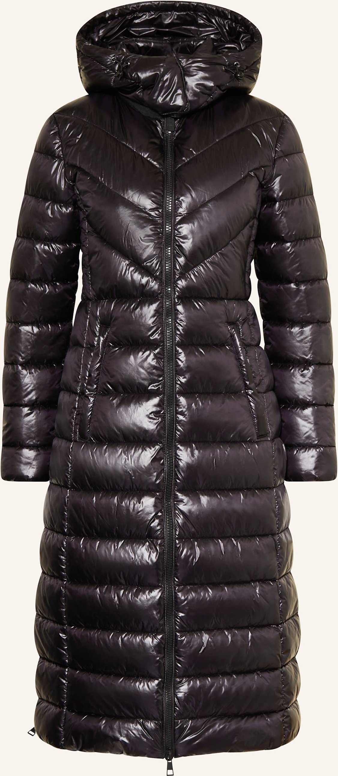 Rich & Royal Steppmantel Mit Abnehmbarer Kapuze schwarz