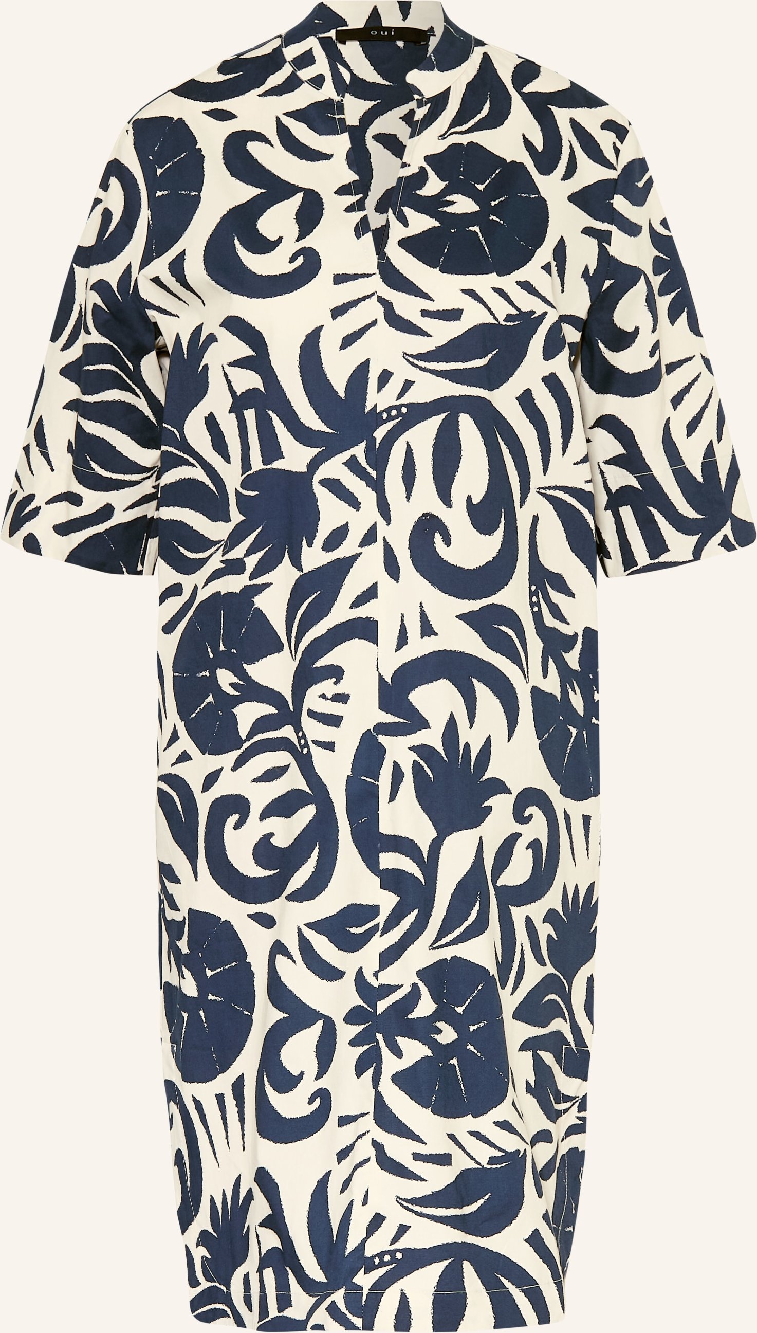 Oui Kleid Mit 3/4-Arm weiss