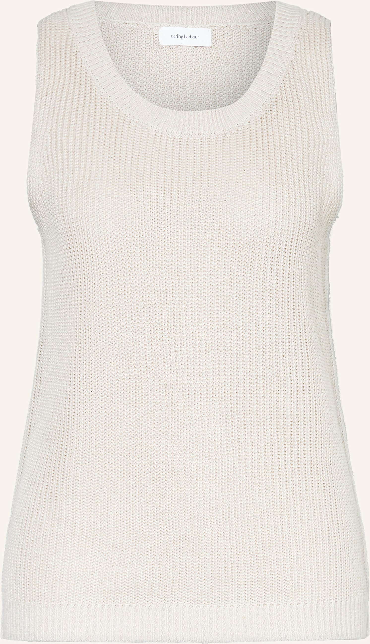 Darling Harbour Stricktop Aus Leinen beige