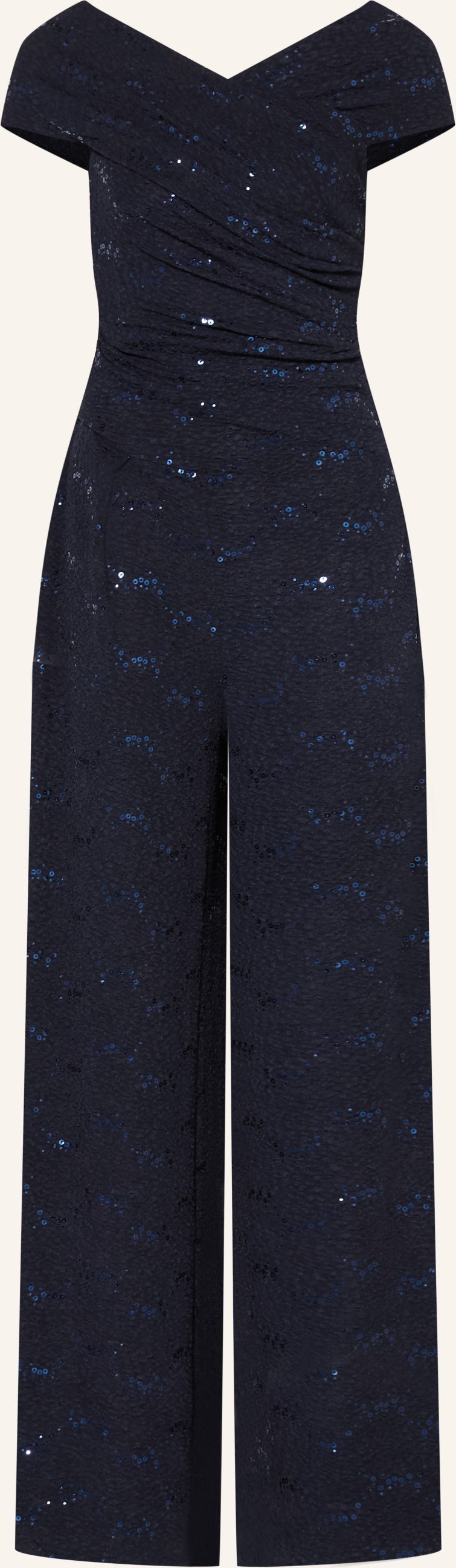 Talbot Runhof Jumpsuit Mit Pailletten blau