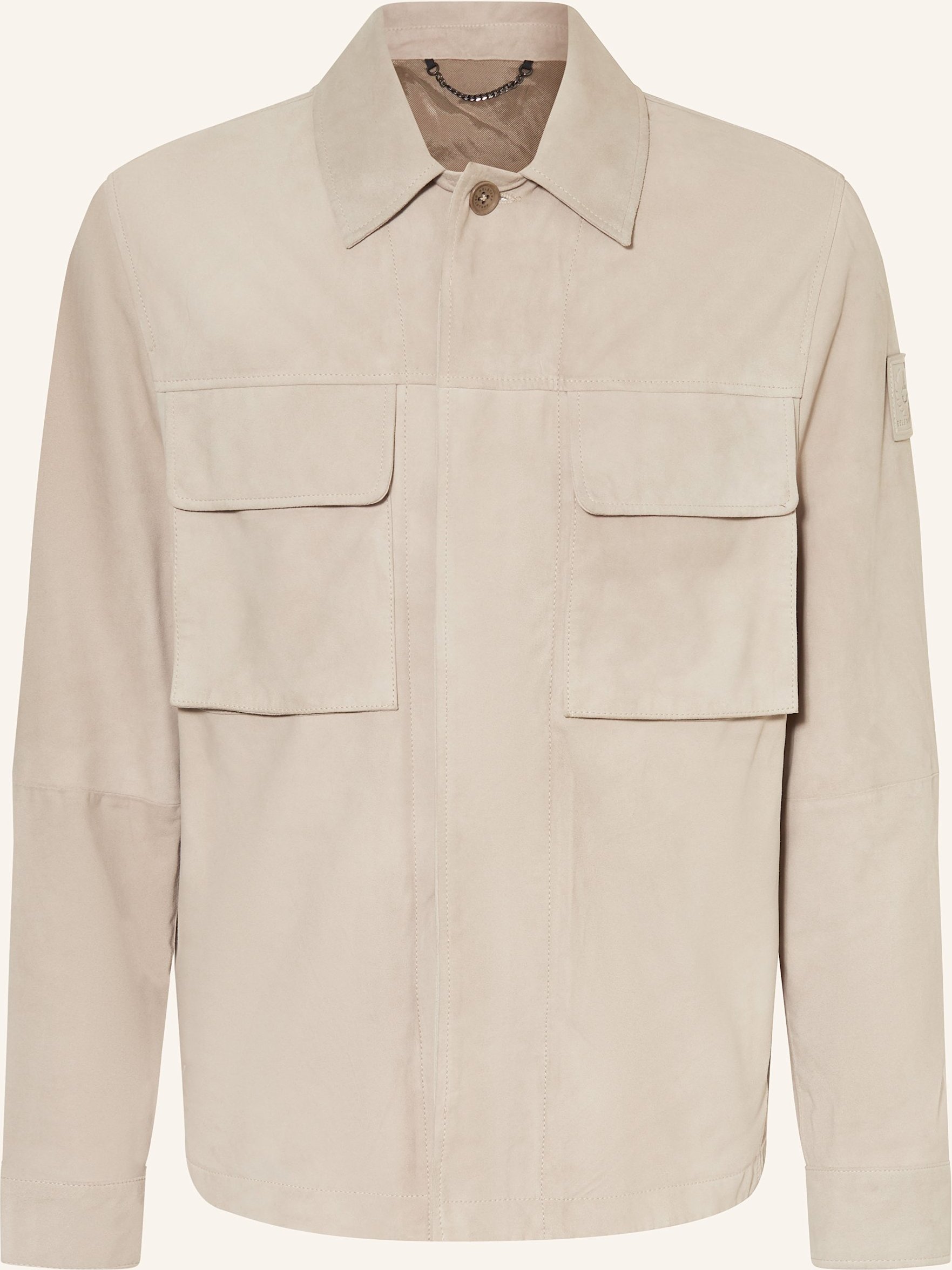 Belstaff Leder-Overjacket Waymark beige